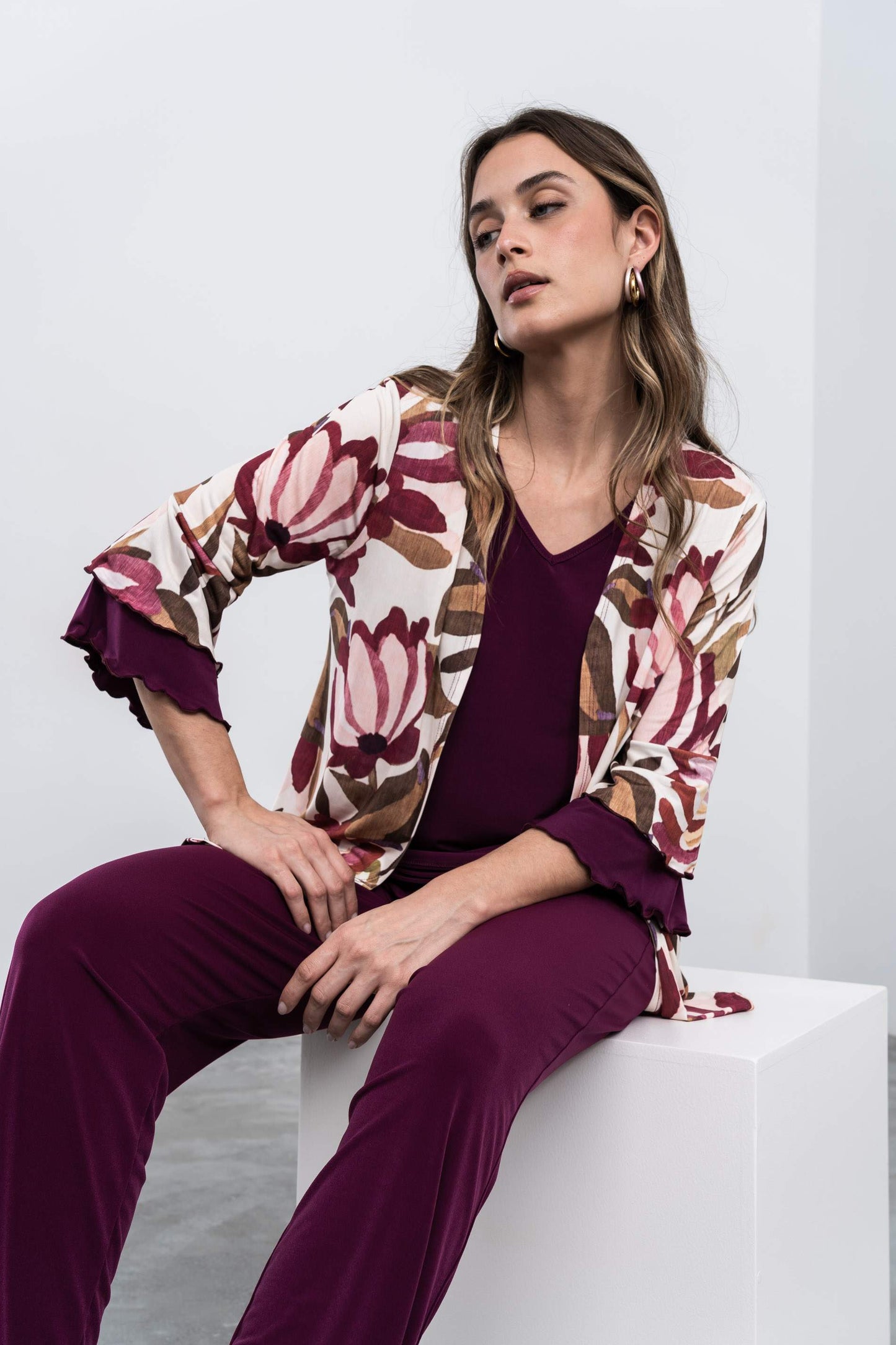 PANTALON FLUIDO BERENJENA - Imagen 2