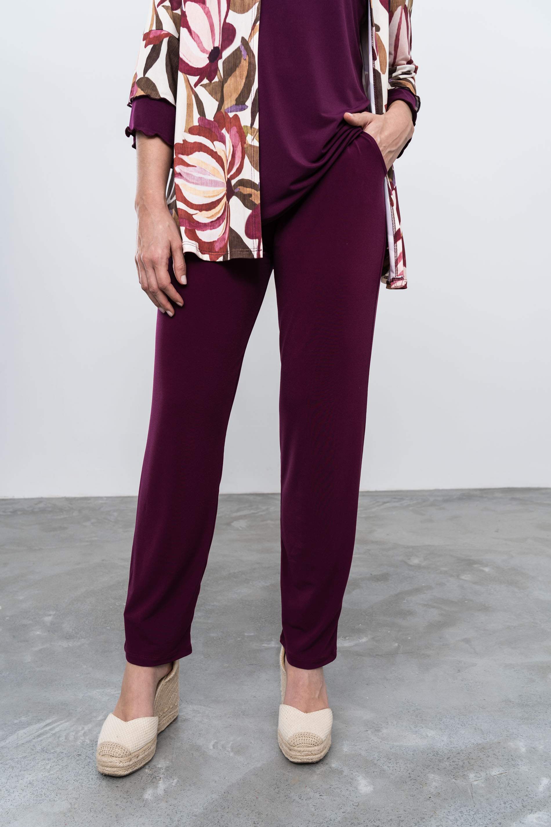 PANTALON FLUIDO BERENJENA - Imagen 3