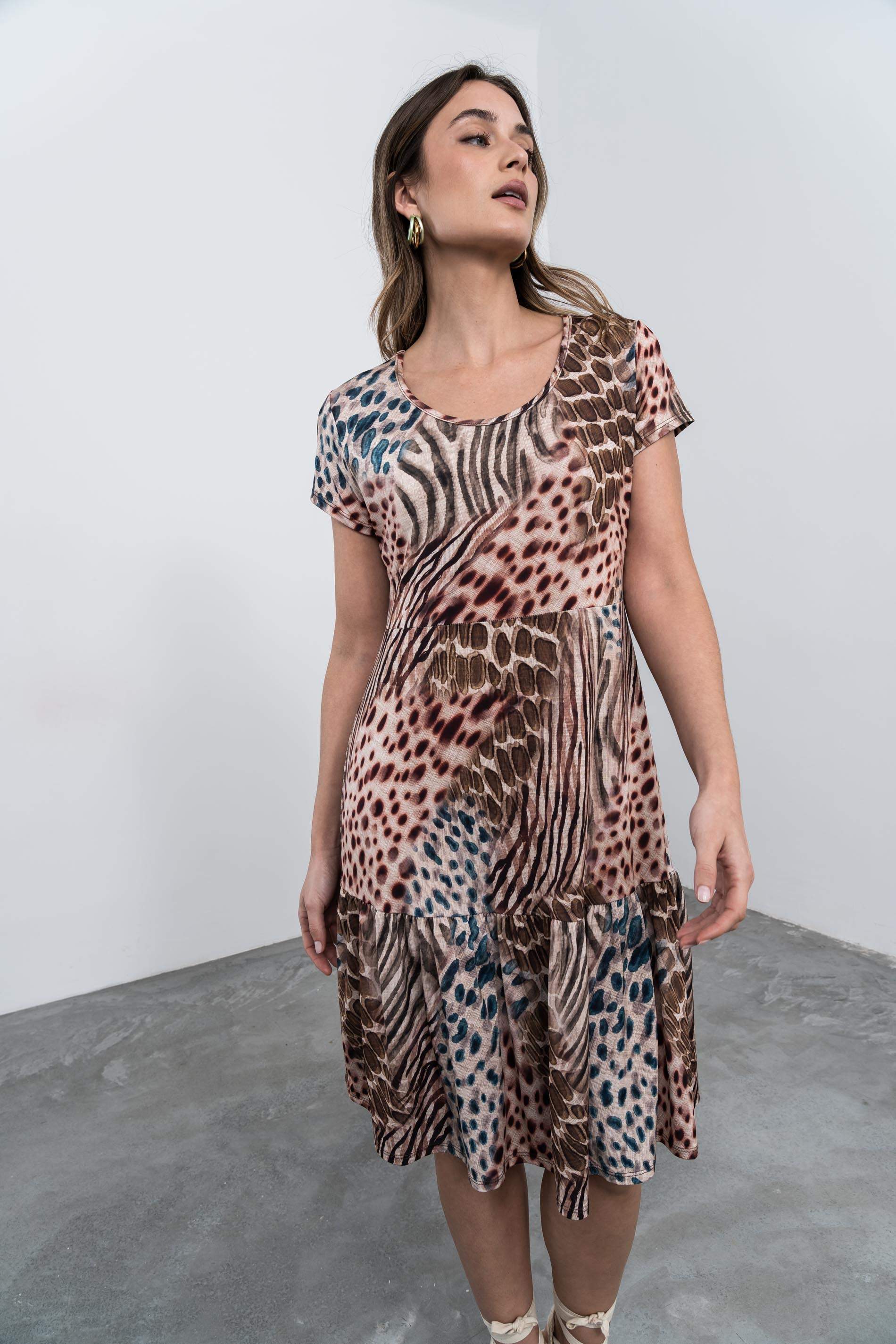 VESTIDO VOLANTE ANIMAL - Imagen 3