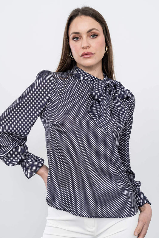 BLUSA LAZADA TOPOS MARINO