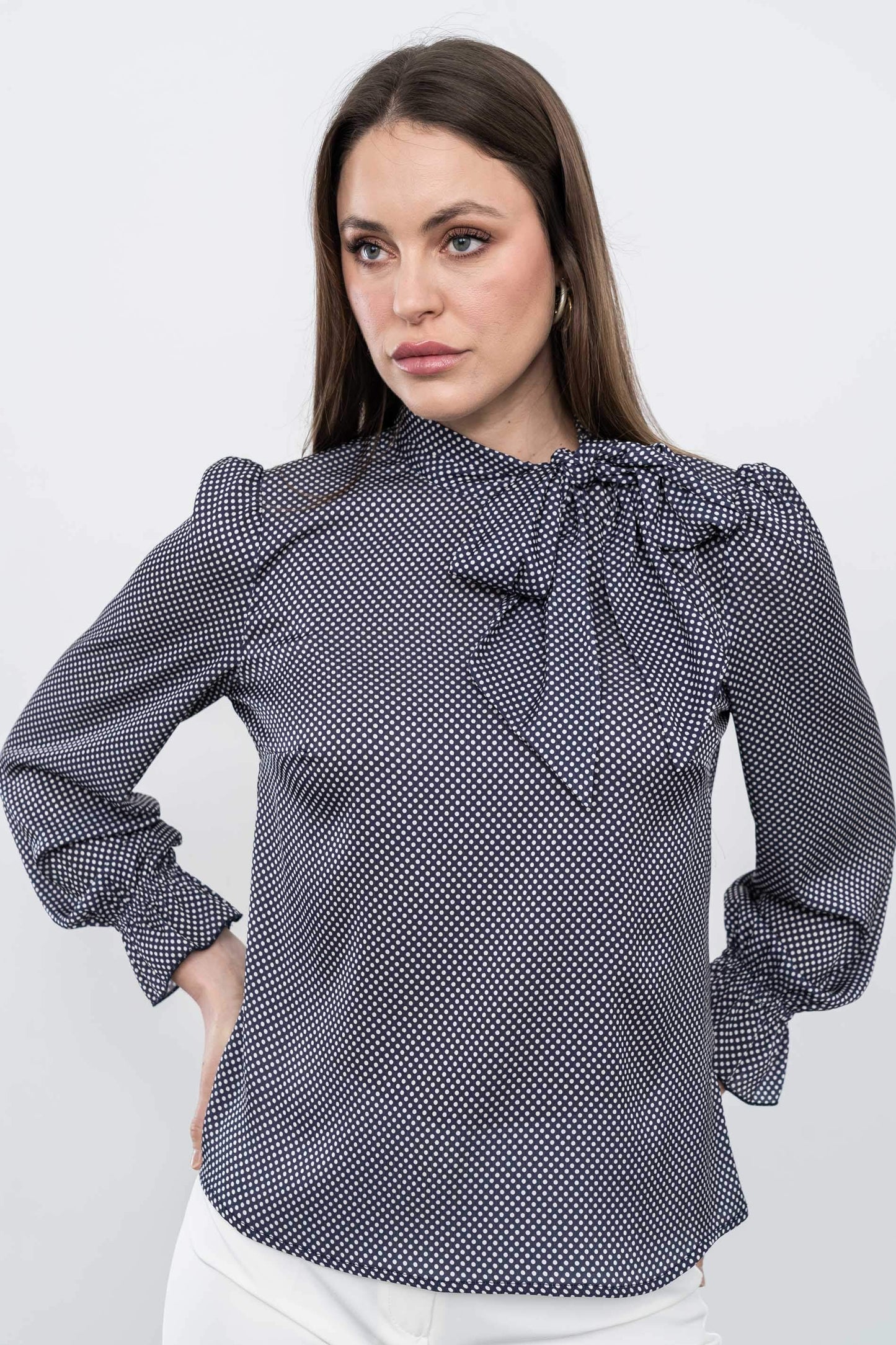 BLUSA LAZADA TOPOS MARINO - Imagen 7