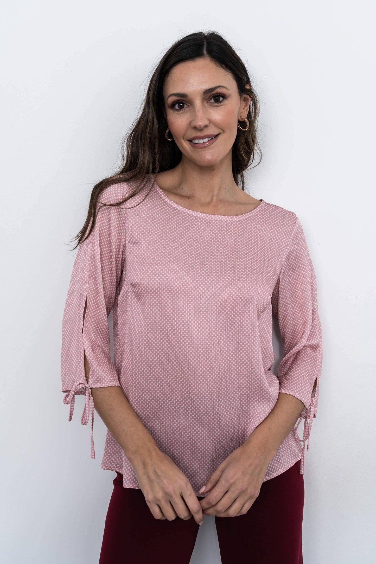 BLUSA MANGA LACITOS ROSA - Imagen 6