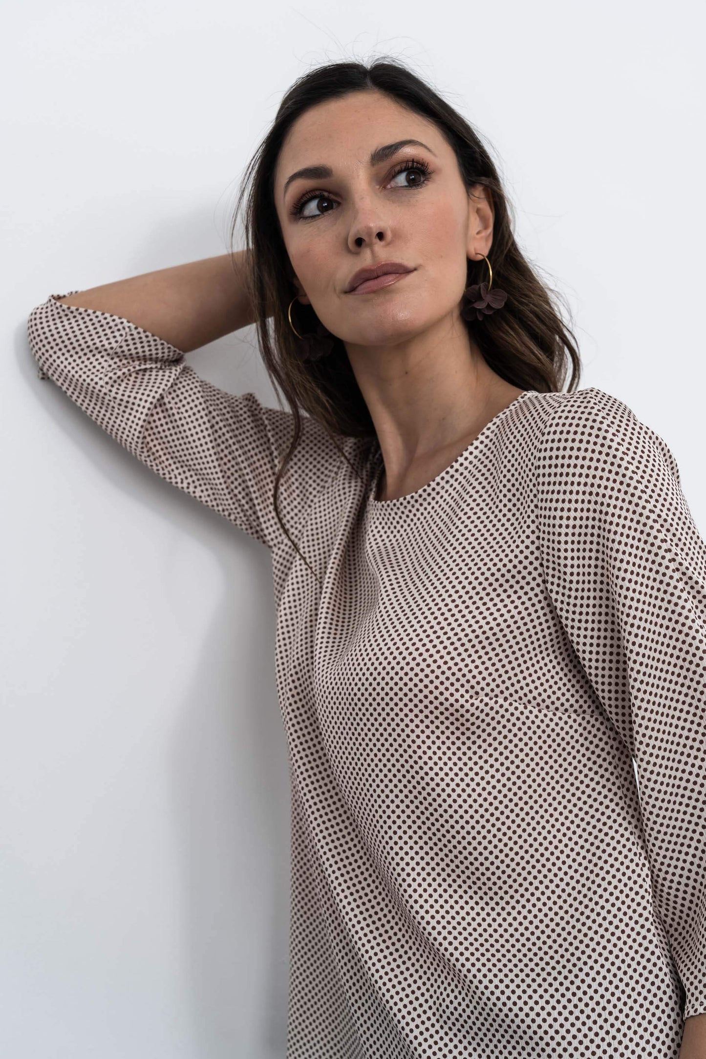BLUSA MANGA LACITOS CRUDO - Imagen 3