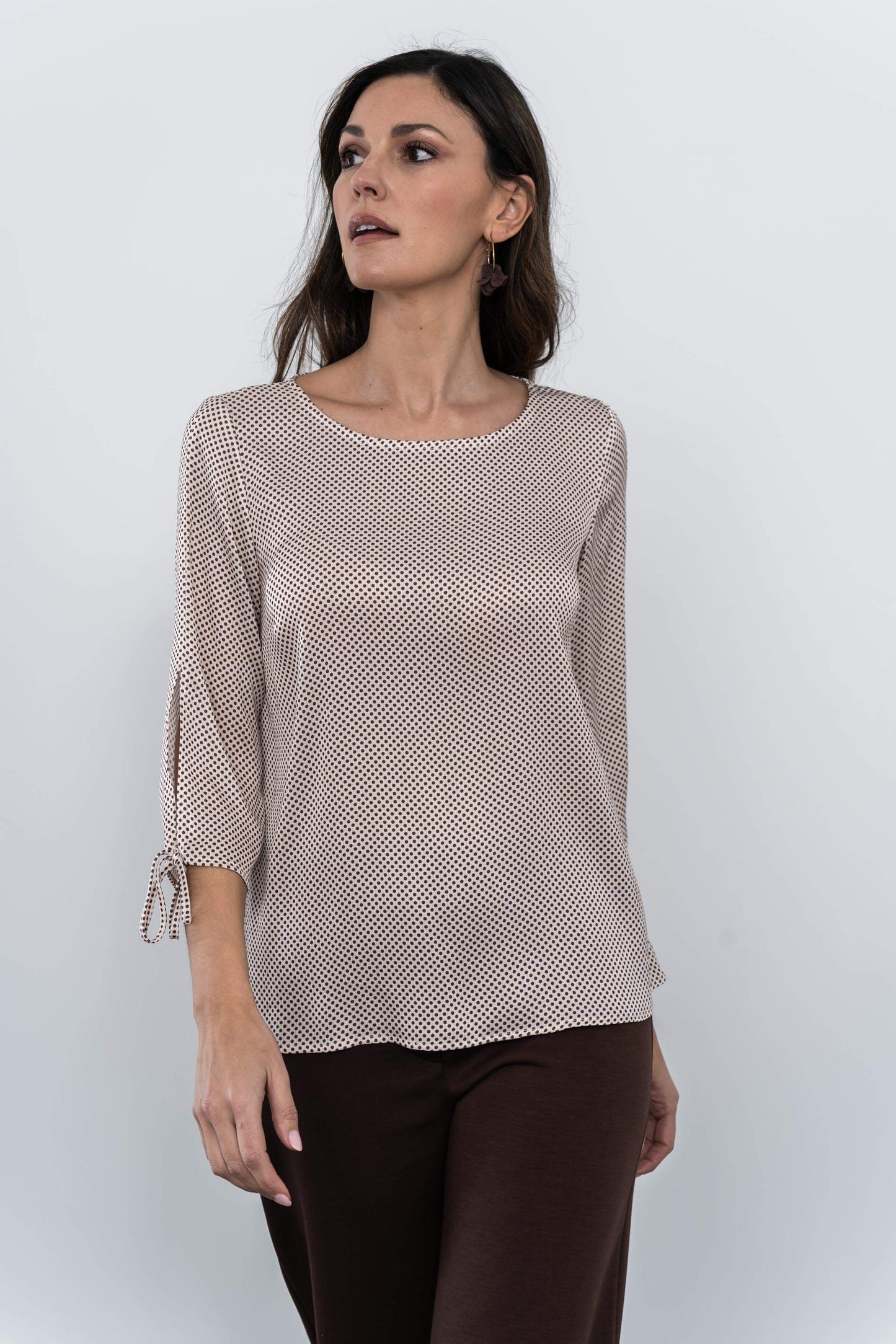 BLUSA MANGA LACITOS CRUDO - Imagen 5