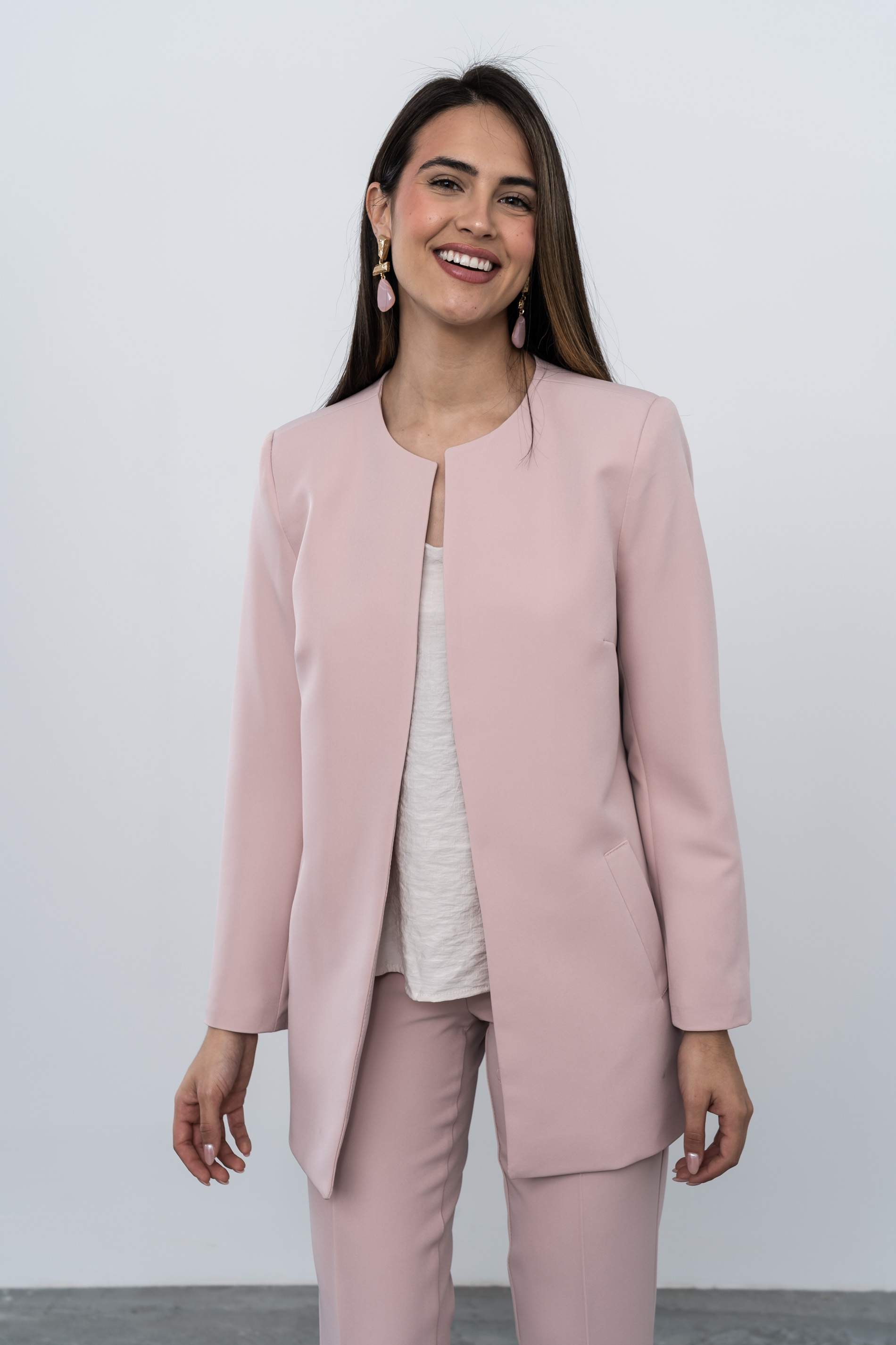 PANTALON VESTIR ROSA - Imagen 2
