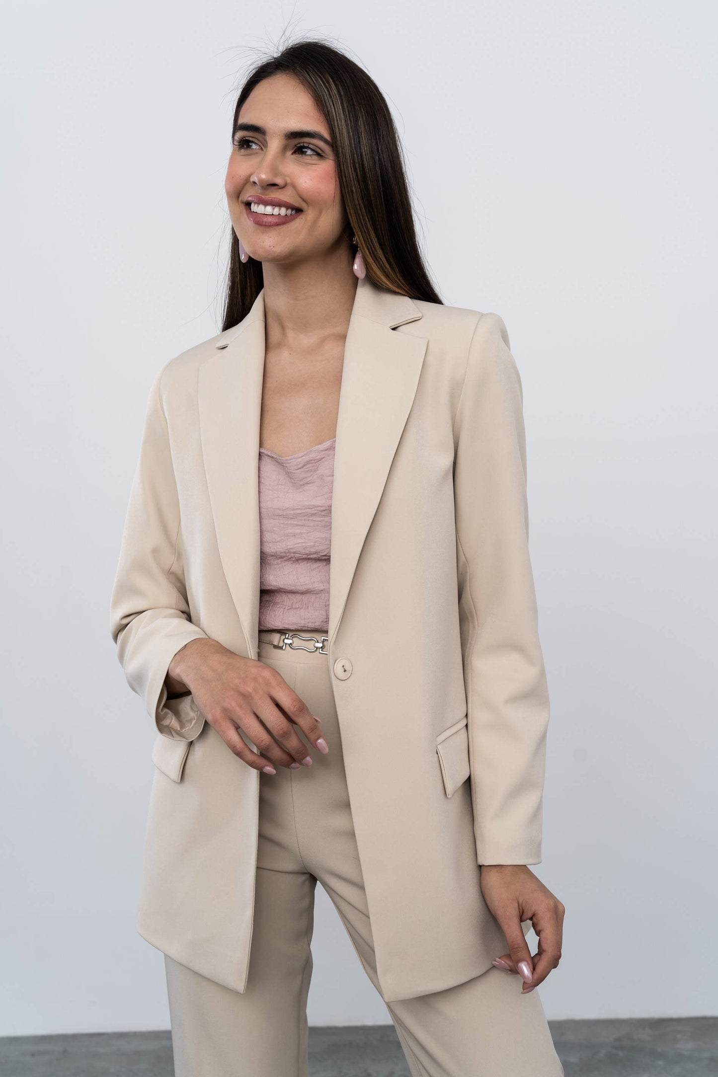 BLAZER BOTON BEIGE - Imagen 2
