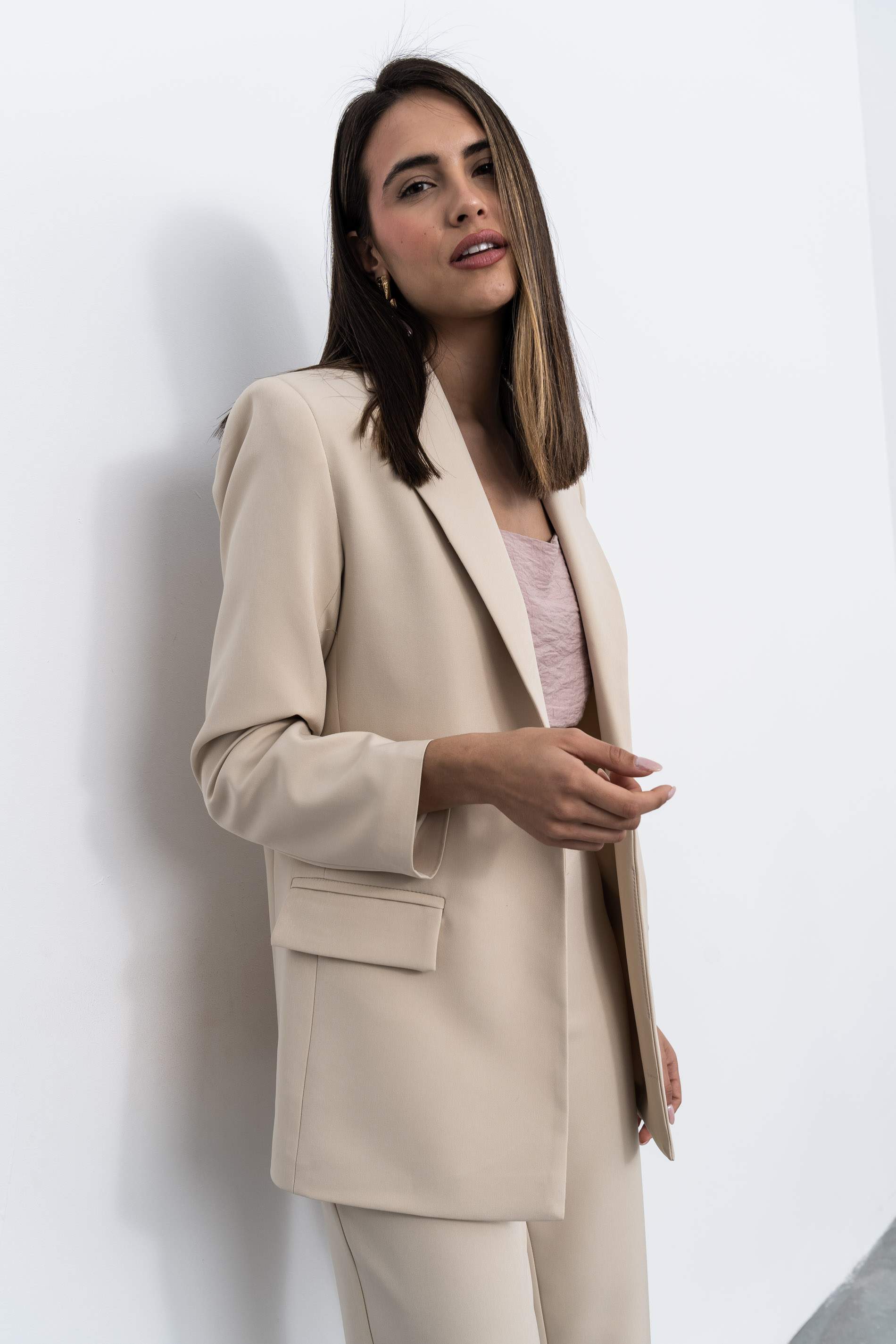 BLAZER BOTON BEIGE - Imagen 3