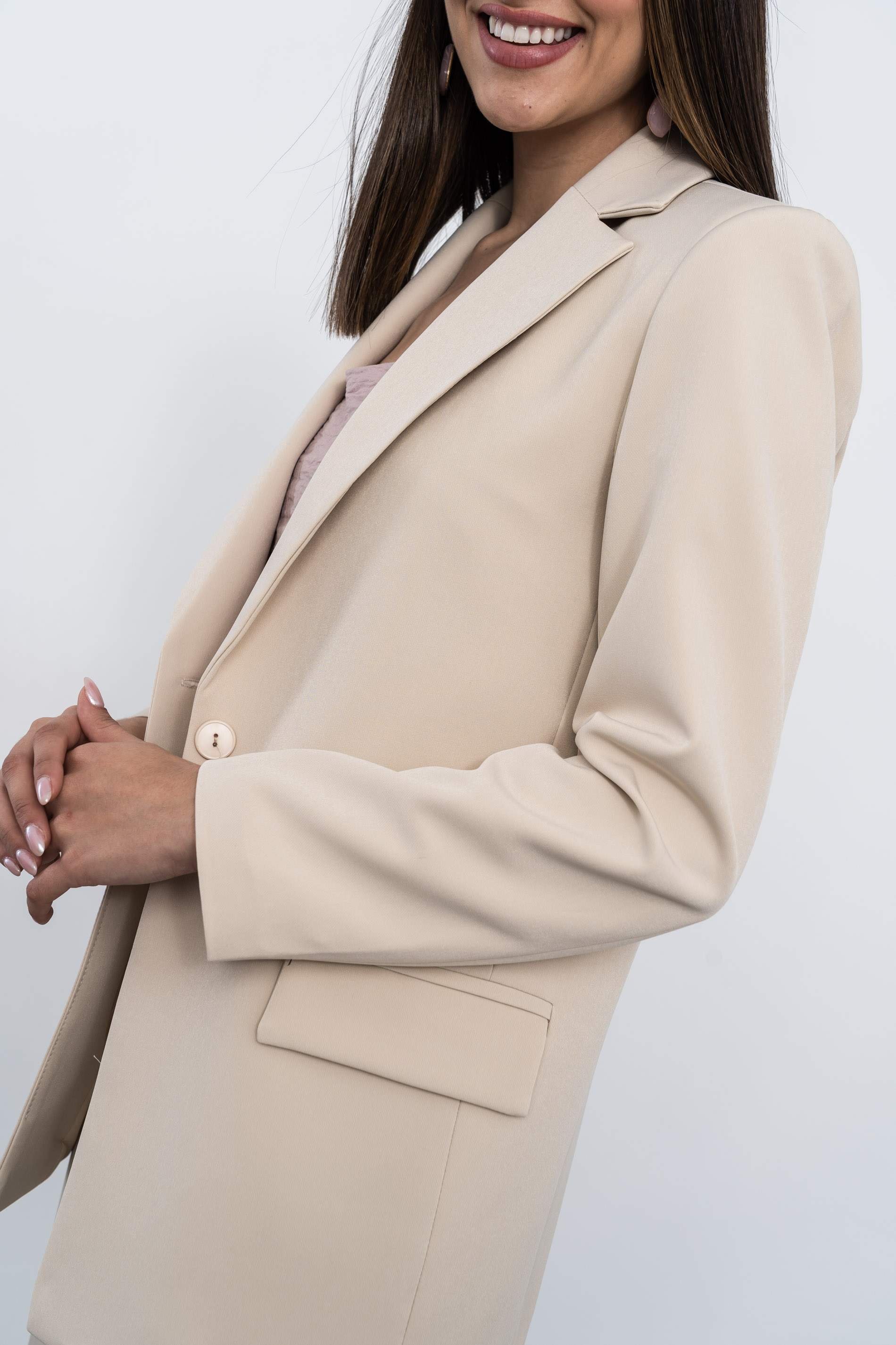 BLAZER BOTON BEIGE - Imagen 4