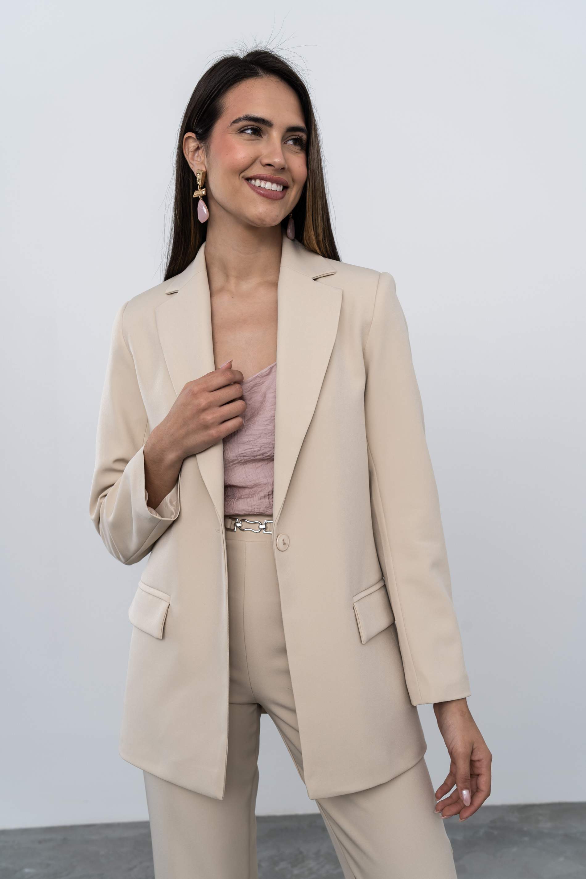 BLAZER BOTON BEIGE - Imagen 7