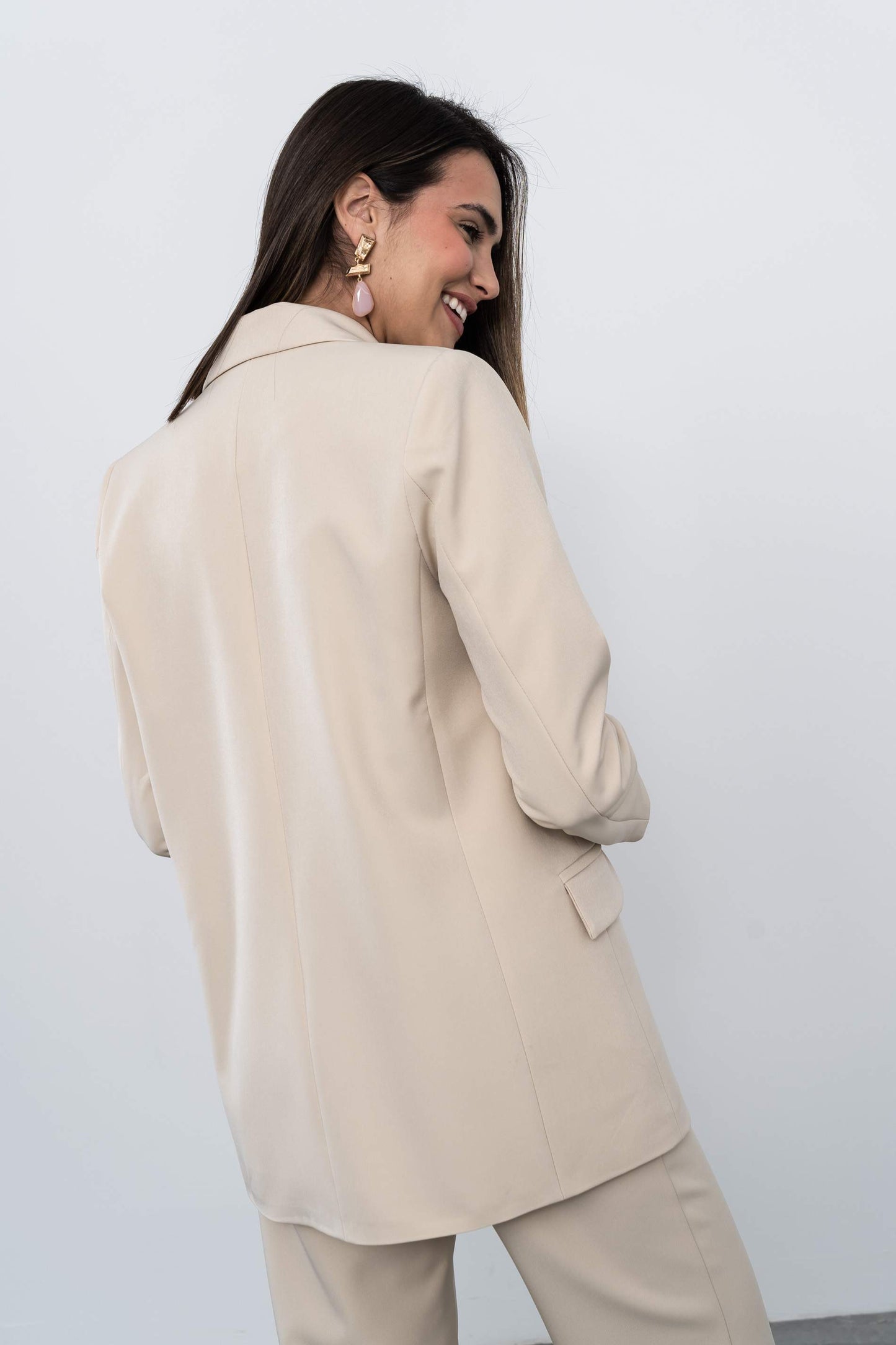 BLAZER BOTON BEIGE - Imagen 8