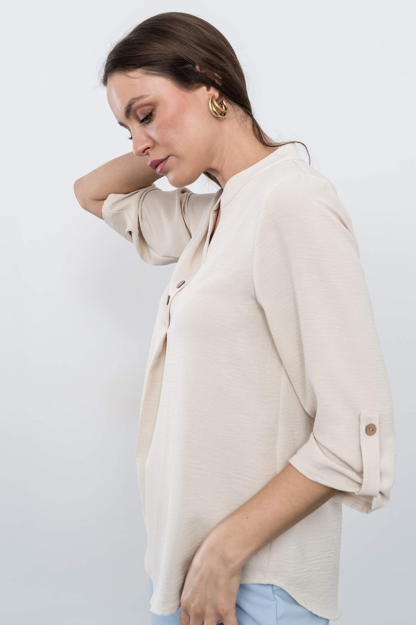 BLUSON BOTONES COCO BEIGE - Imagen 4