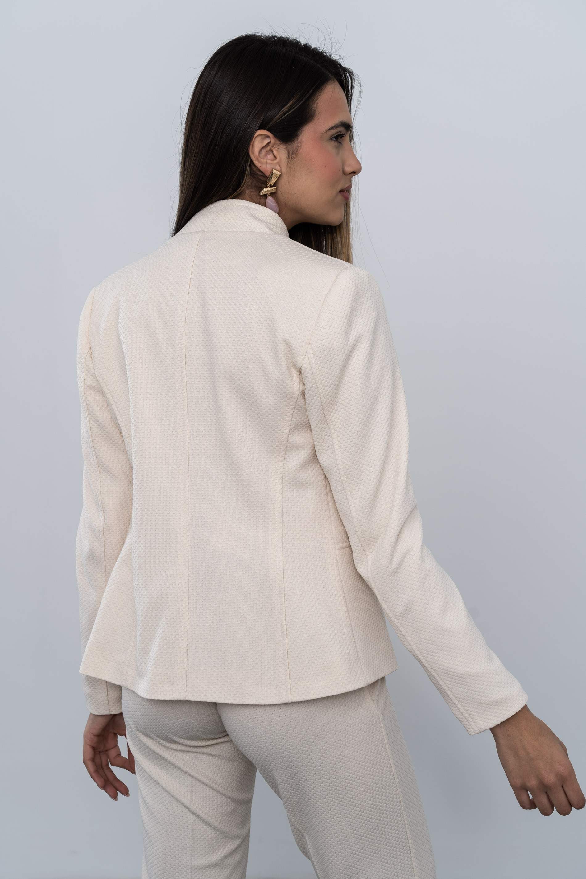 CHAQUETA CREMALLERA JACQUARD CRUDO - Imagen 6