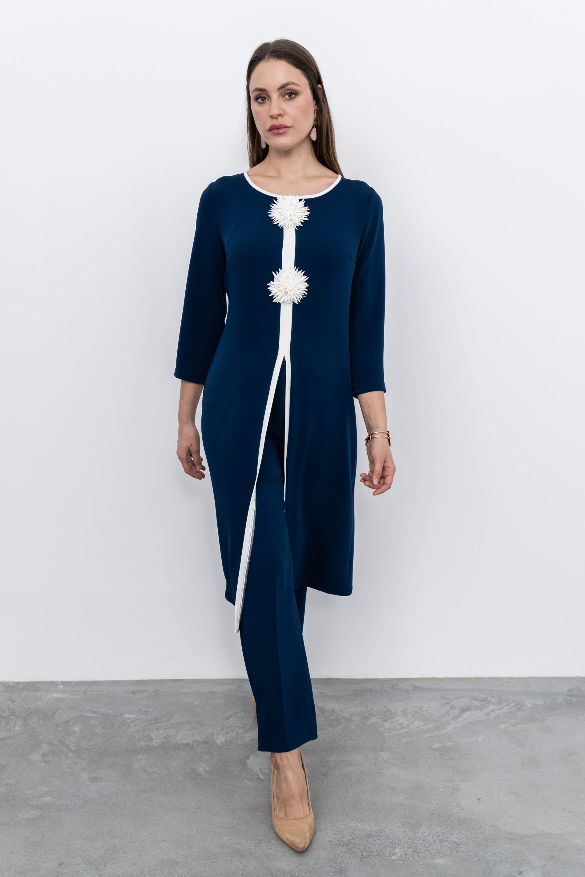 PANTALON VESTIR TEXTURA MARINO - Imagen 5