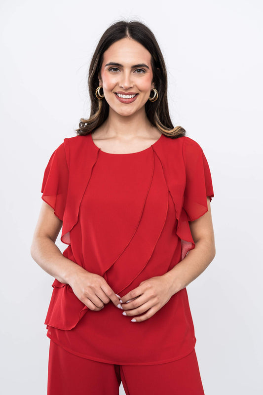 BLUSÓN CAPAS ROJO