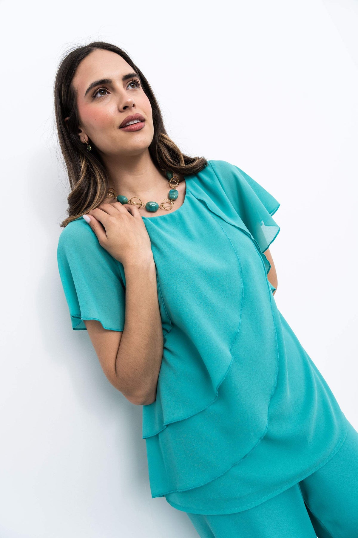 PANTALÓN HOLGADO TURQUESA