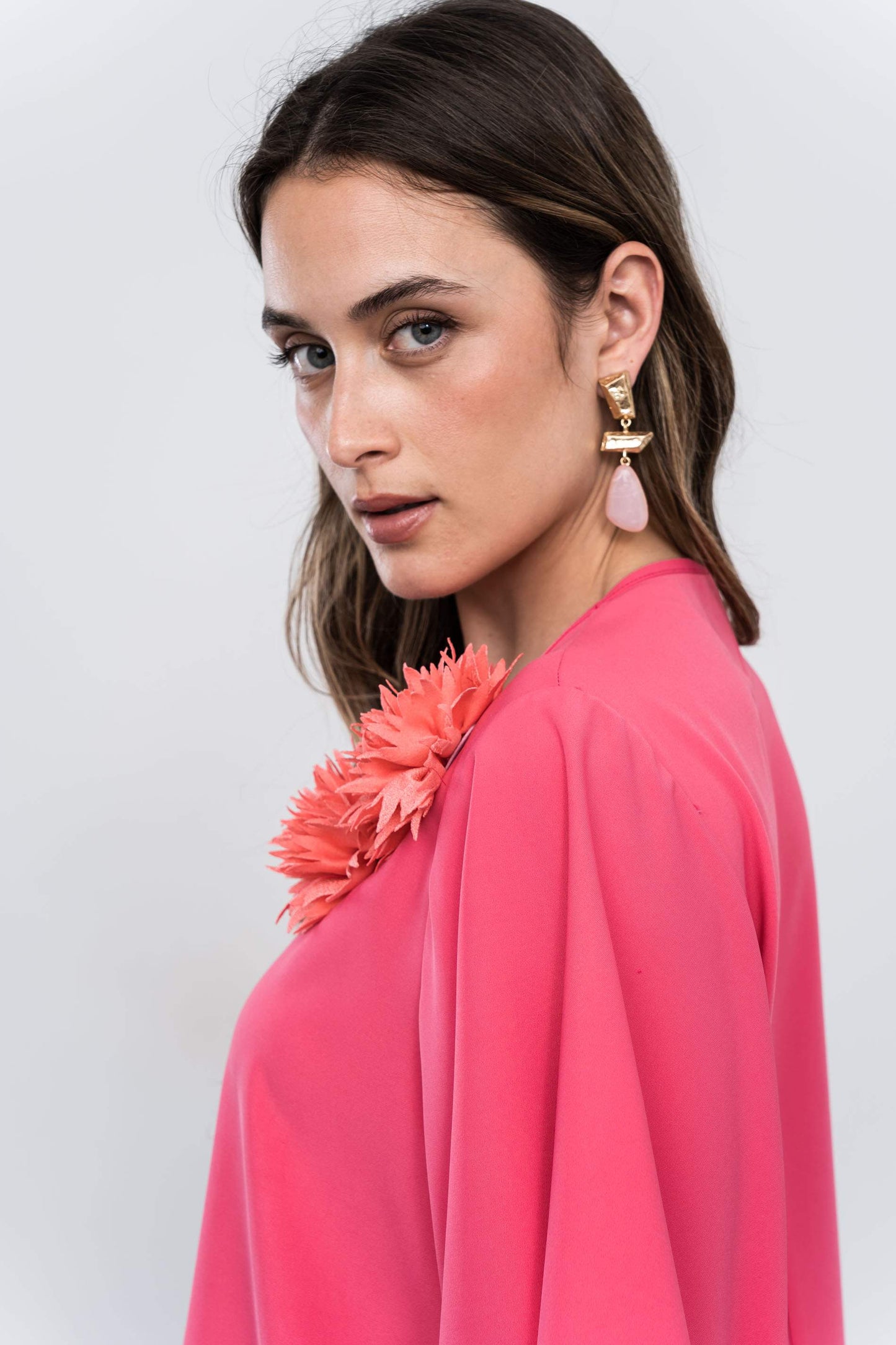 BLUSON ASIMETRICO FLOR CORAL - Imagen 6