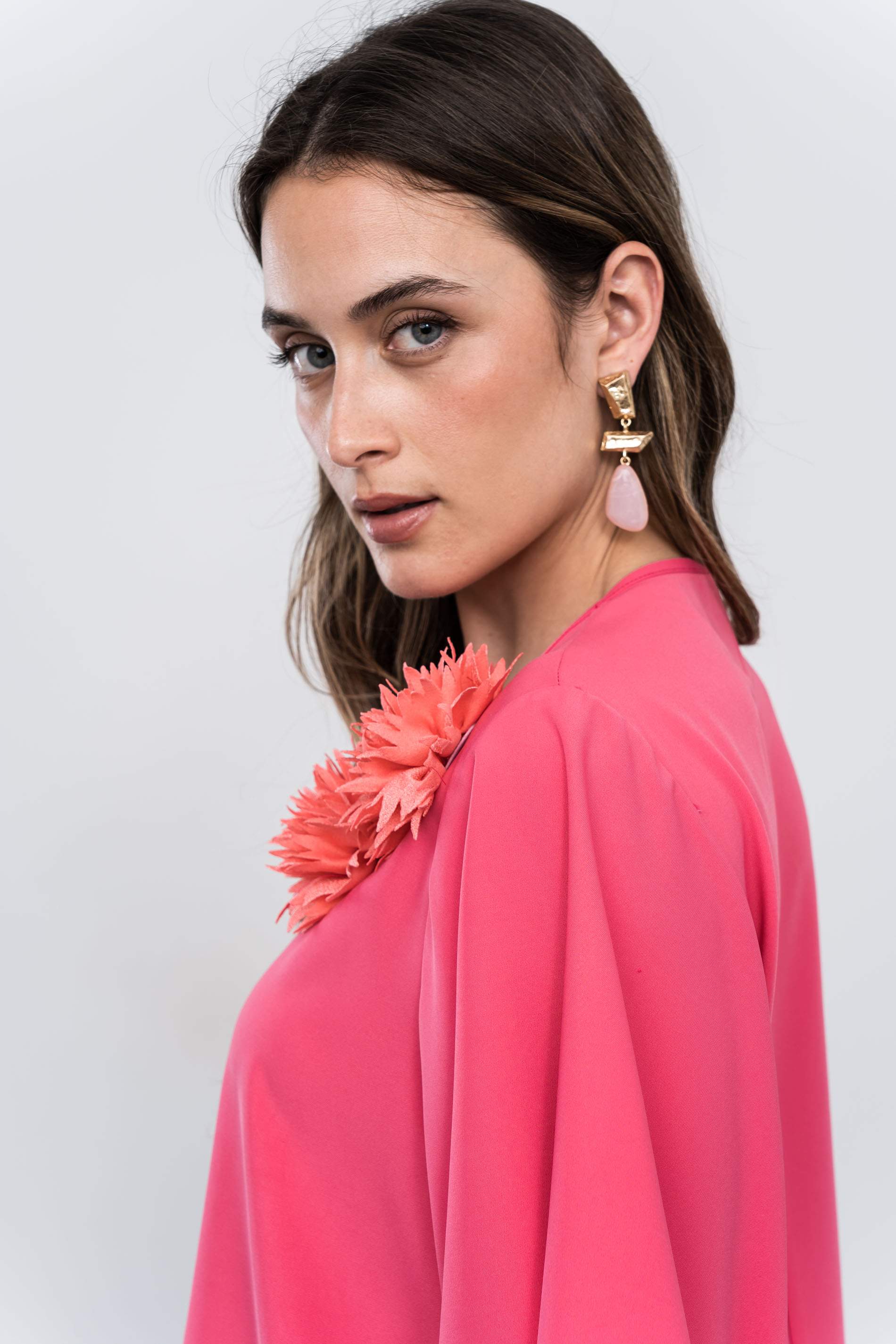 BLUSON ASIMETRICO FLOR CORAL - Imagen 6