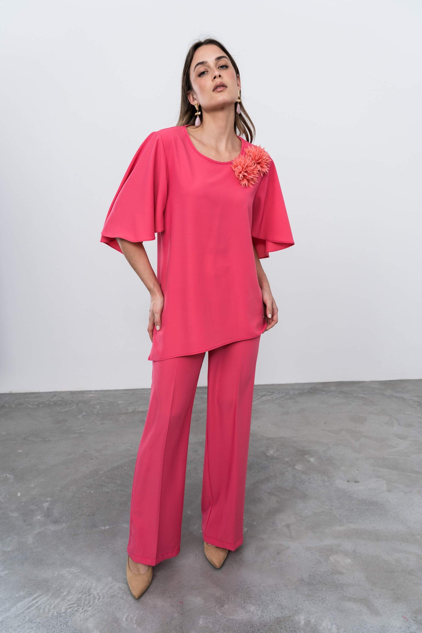 PANTALON VESTIR RECTO CORAL - Imagen 5