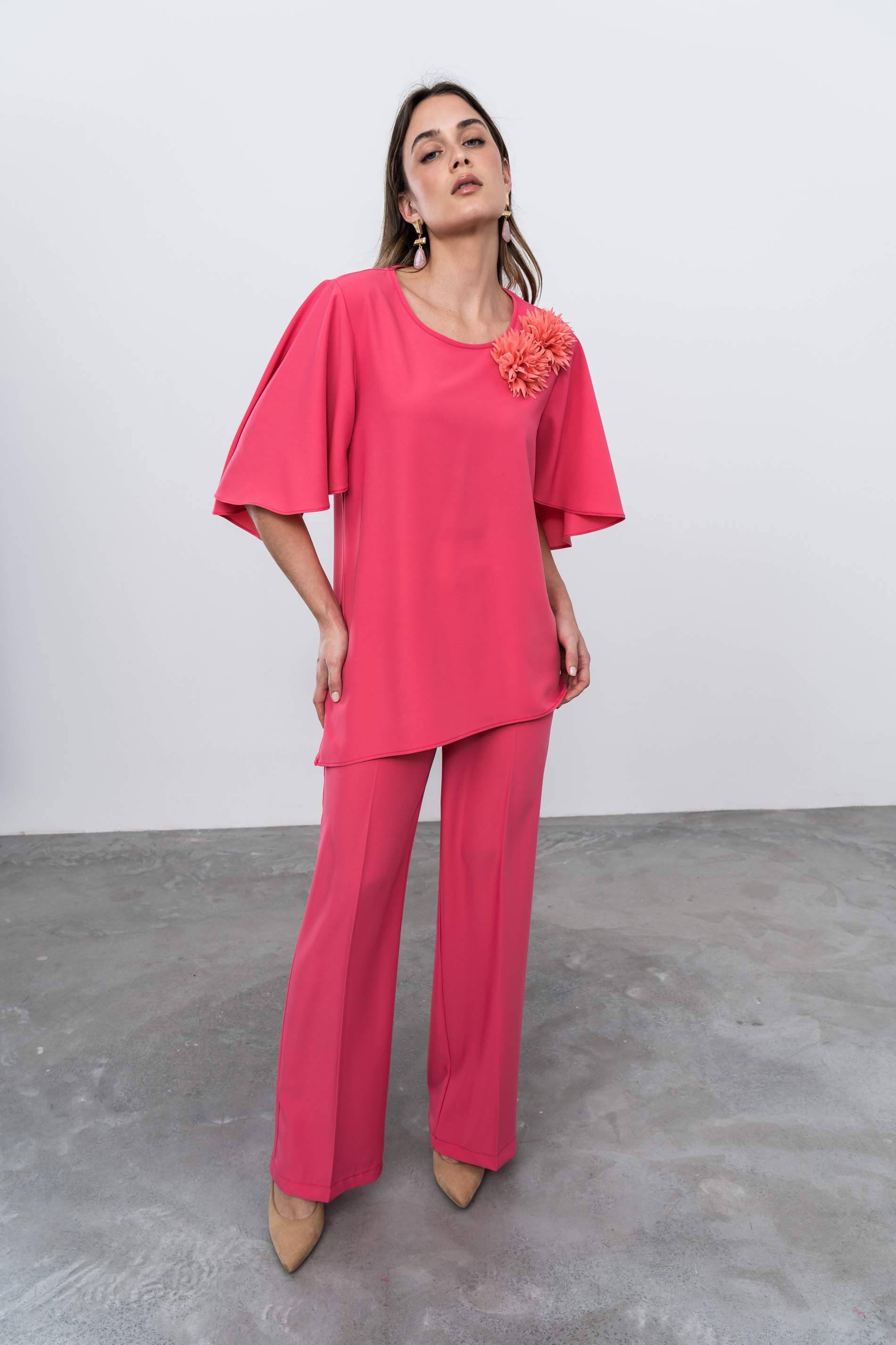 PANTALON VESTIR RECTO CORAL - Imagen 5