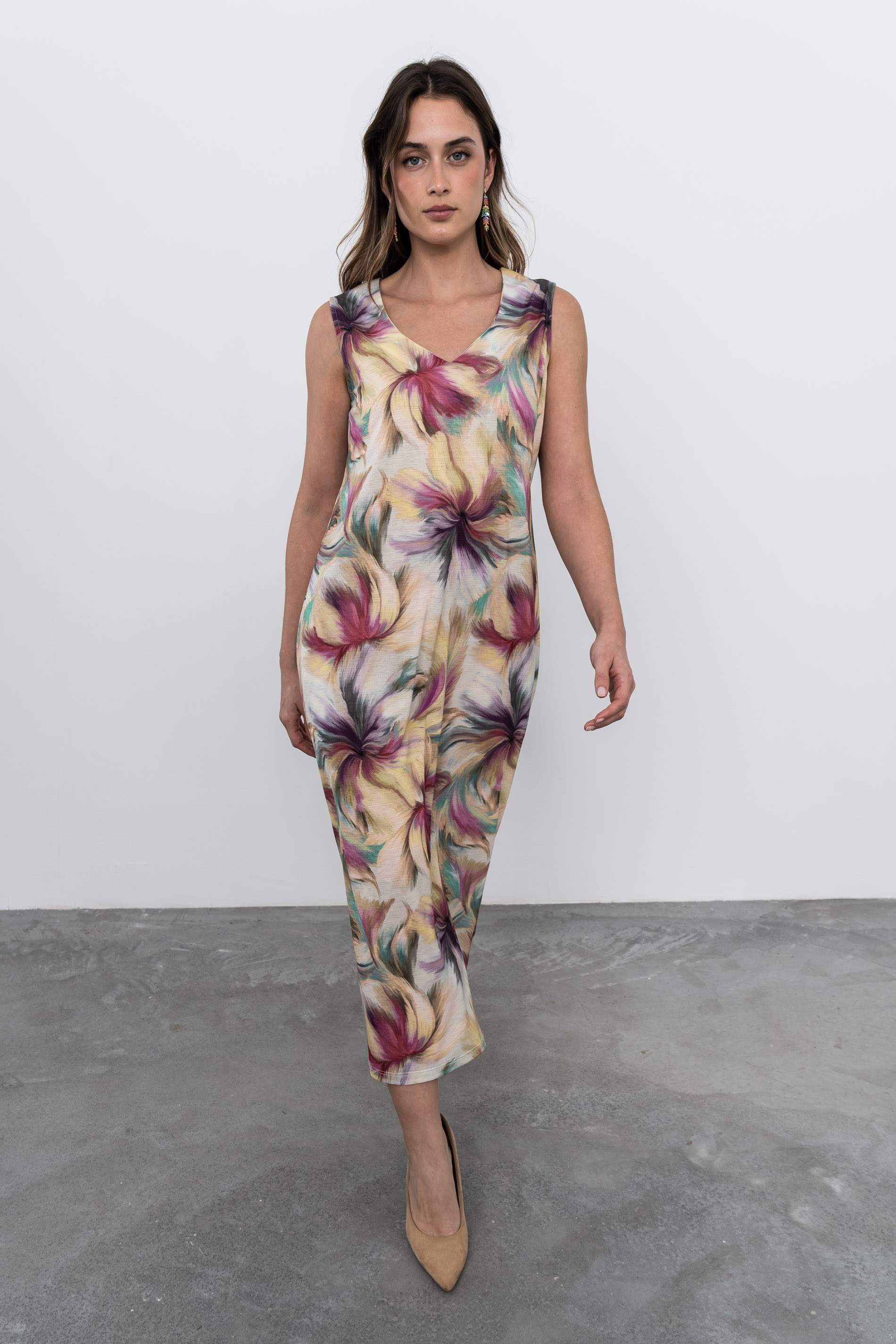 VESTIDO LARGO PINCELADAS - Imagen 3