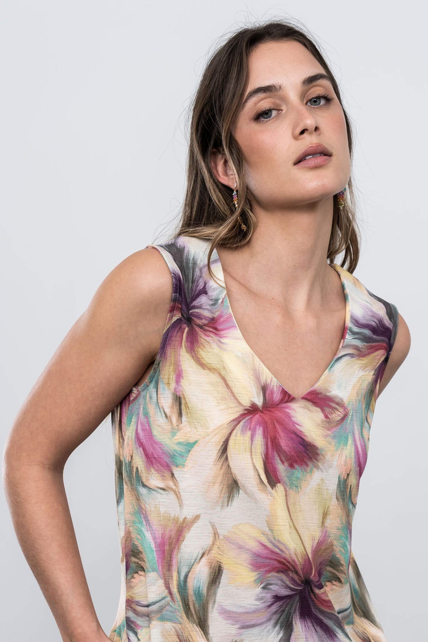 VESTIDO LARGO PINCELADAS - Imagen 4