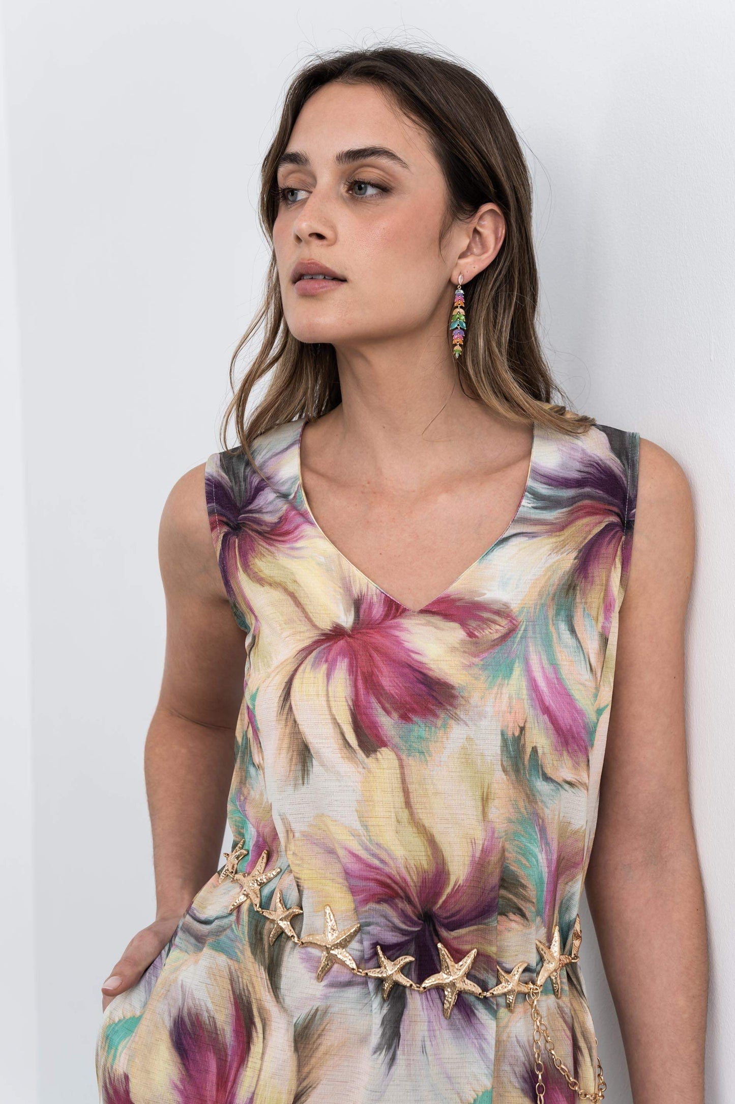 VESTIDO LARGO PINCELADAS - Imagen 5