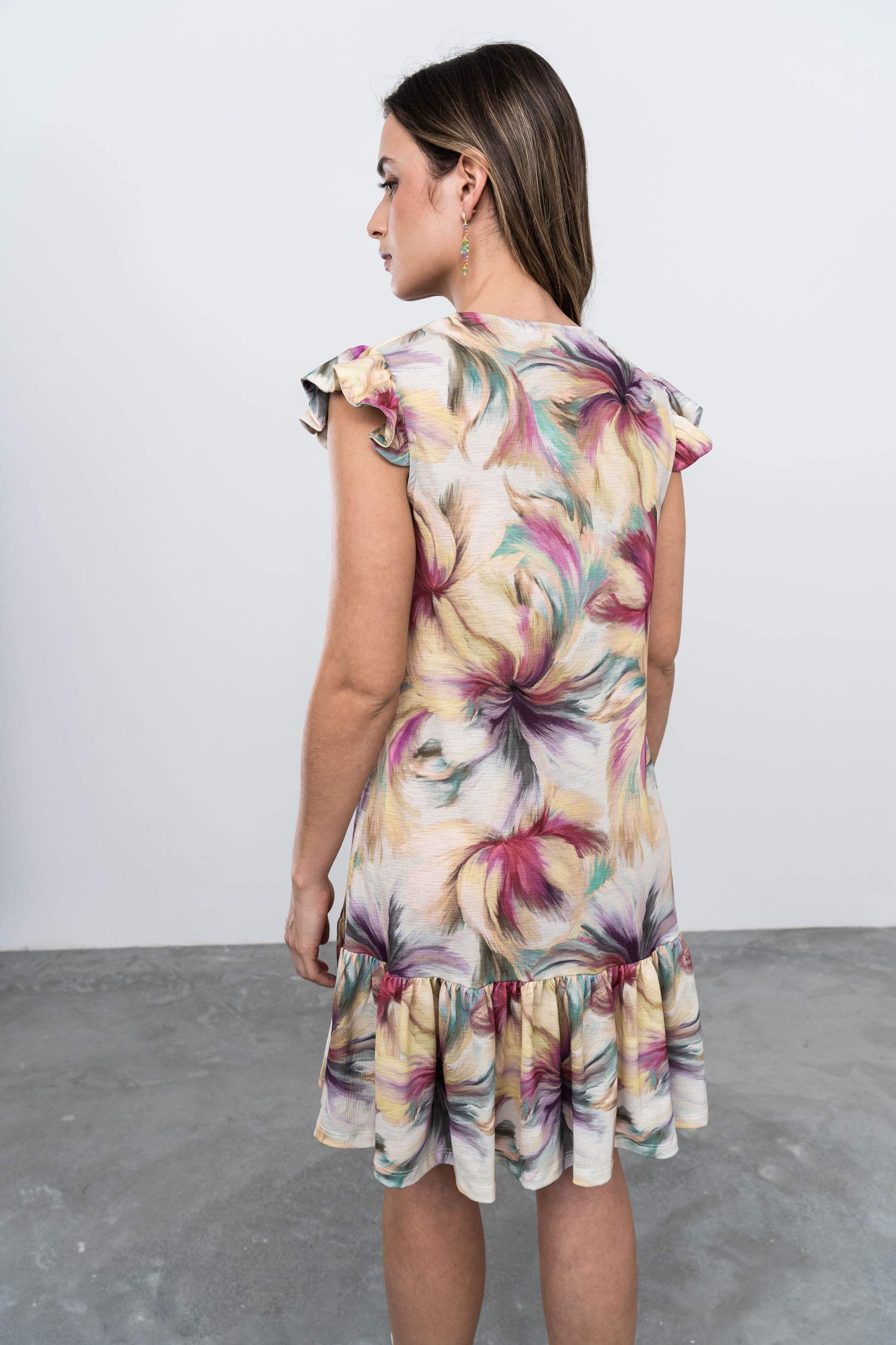 VESTIDO BOTONES PINCELADAS - Imagen 8