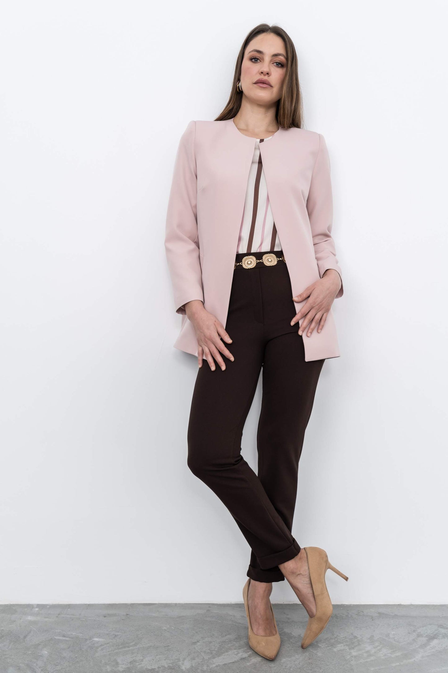PANTALON GOMA BOLSILLOS CHOCOLATE