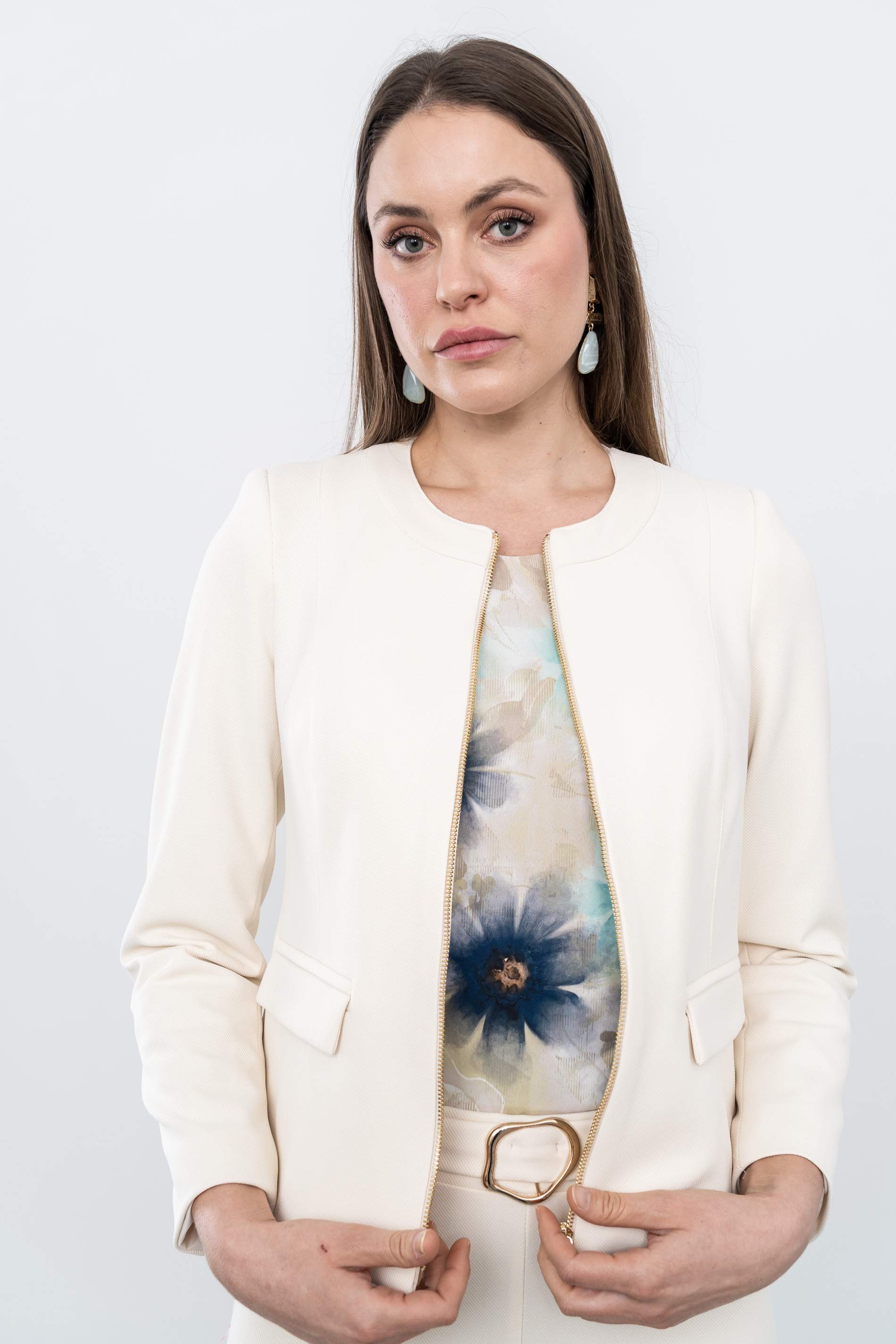 CHAQUETA CREMALLERA TAPETAS CRUDO - Imagen 7