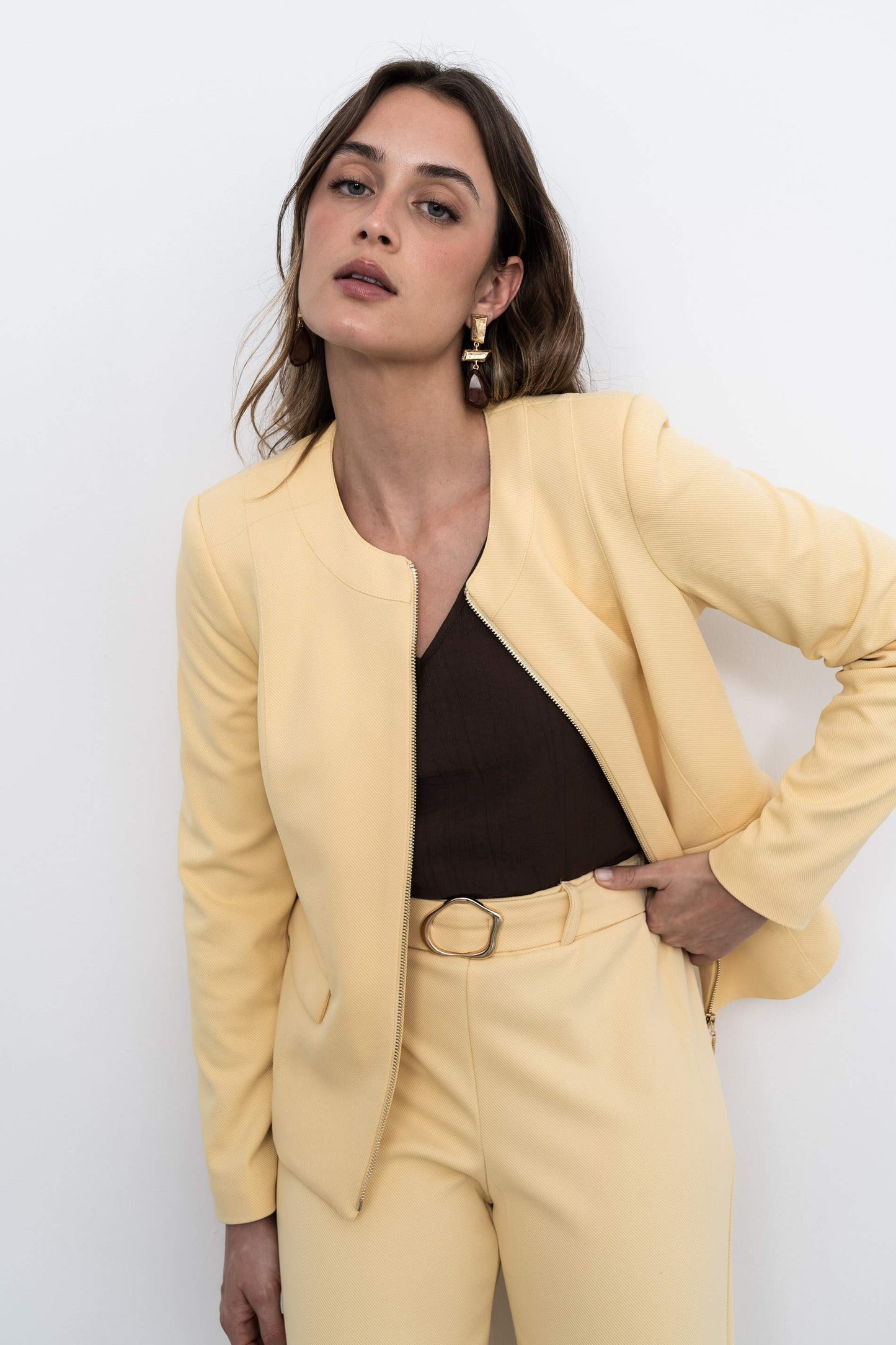 CHAQUETA CREMALLERA TAPETAS VAINILLA - Imagen 5