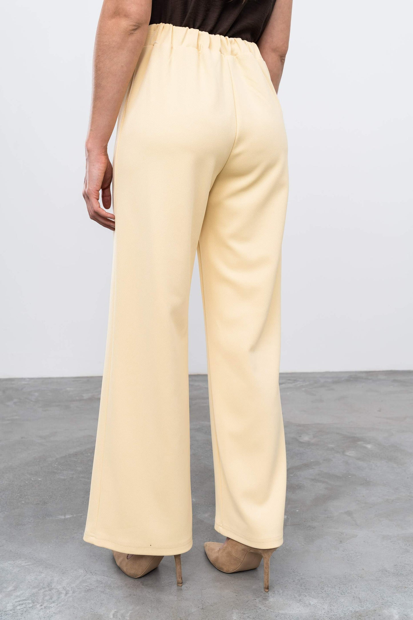 PANTALON ANCHO VESTIR HEBILLA VAINILLA - Imagen 8
