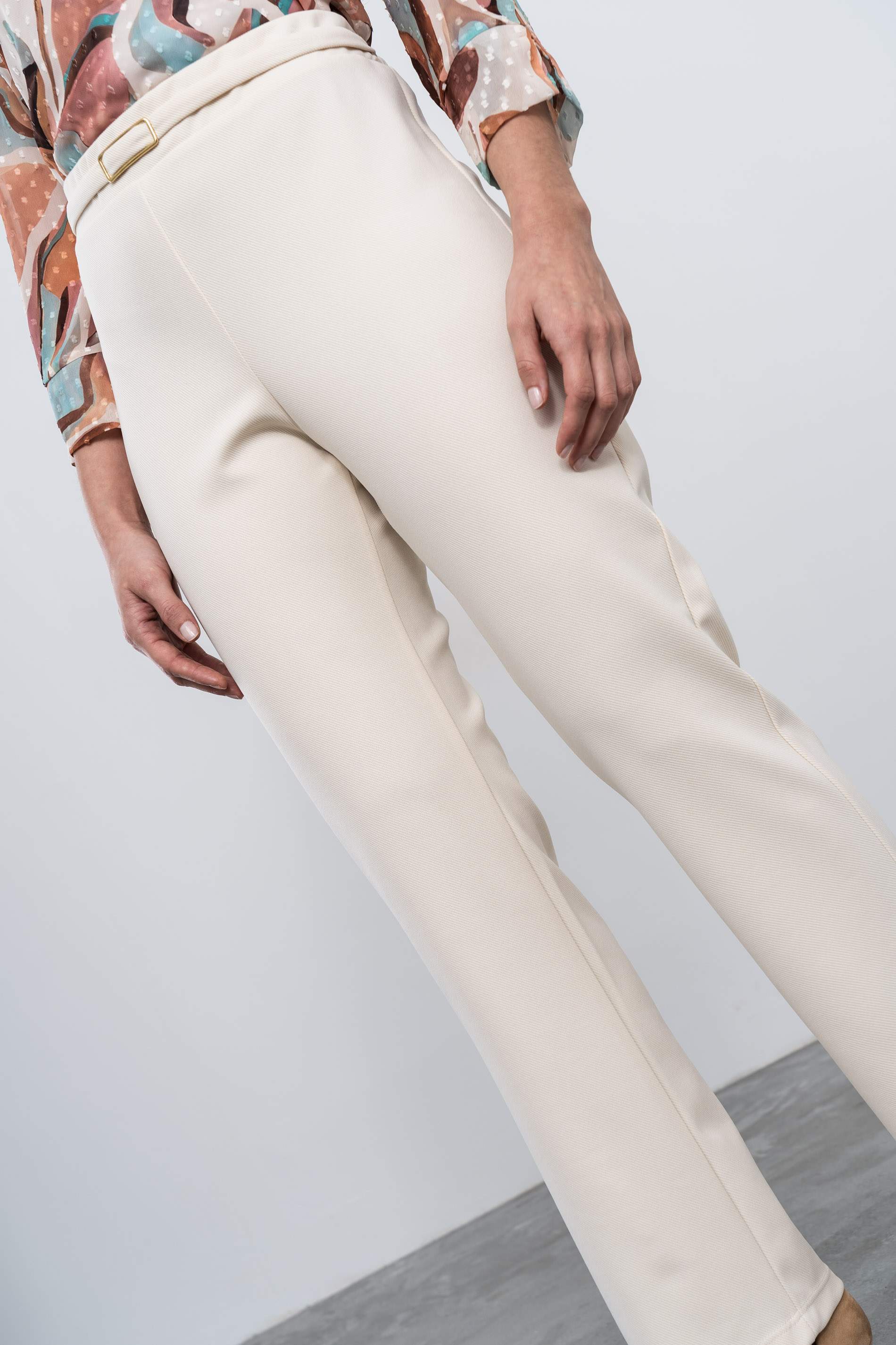 PANTALON RECTO VESTIR HEBILLA CRUDO - Imagen 5