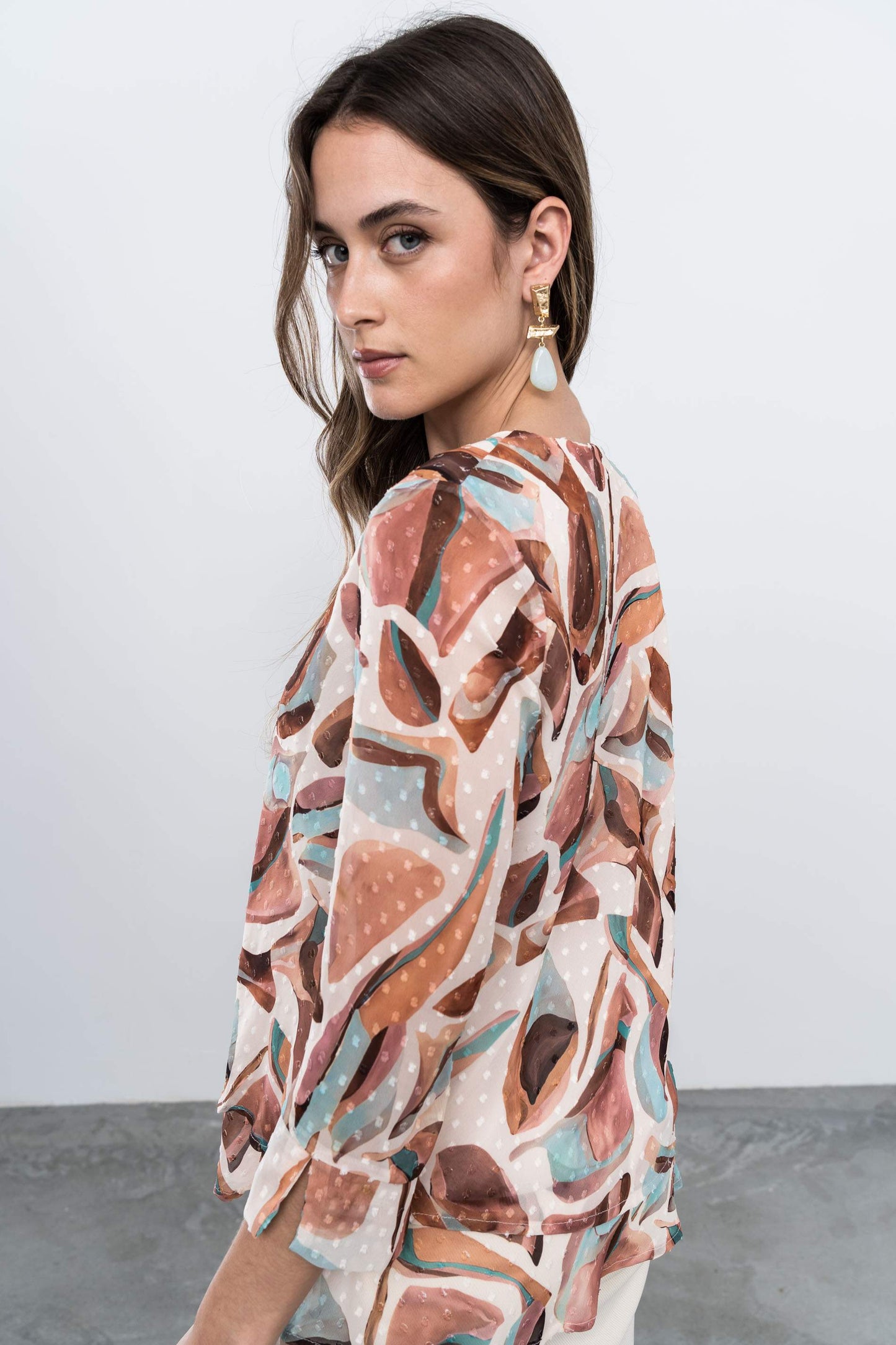 BLUSA PLUMETI ESTAMPADO AGUA - Imagen 6