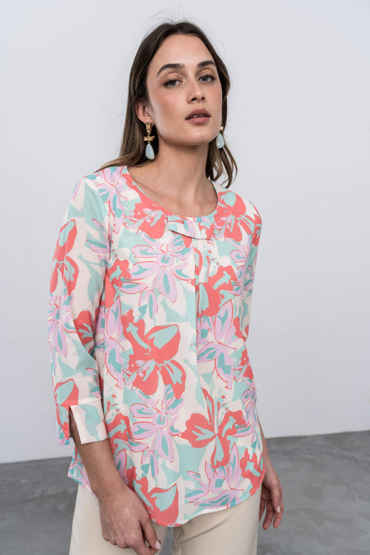 BLUSA FLOR ACUARELA