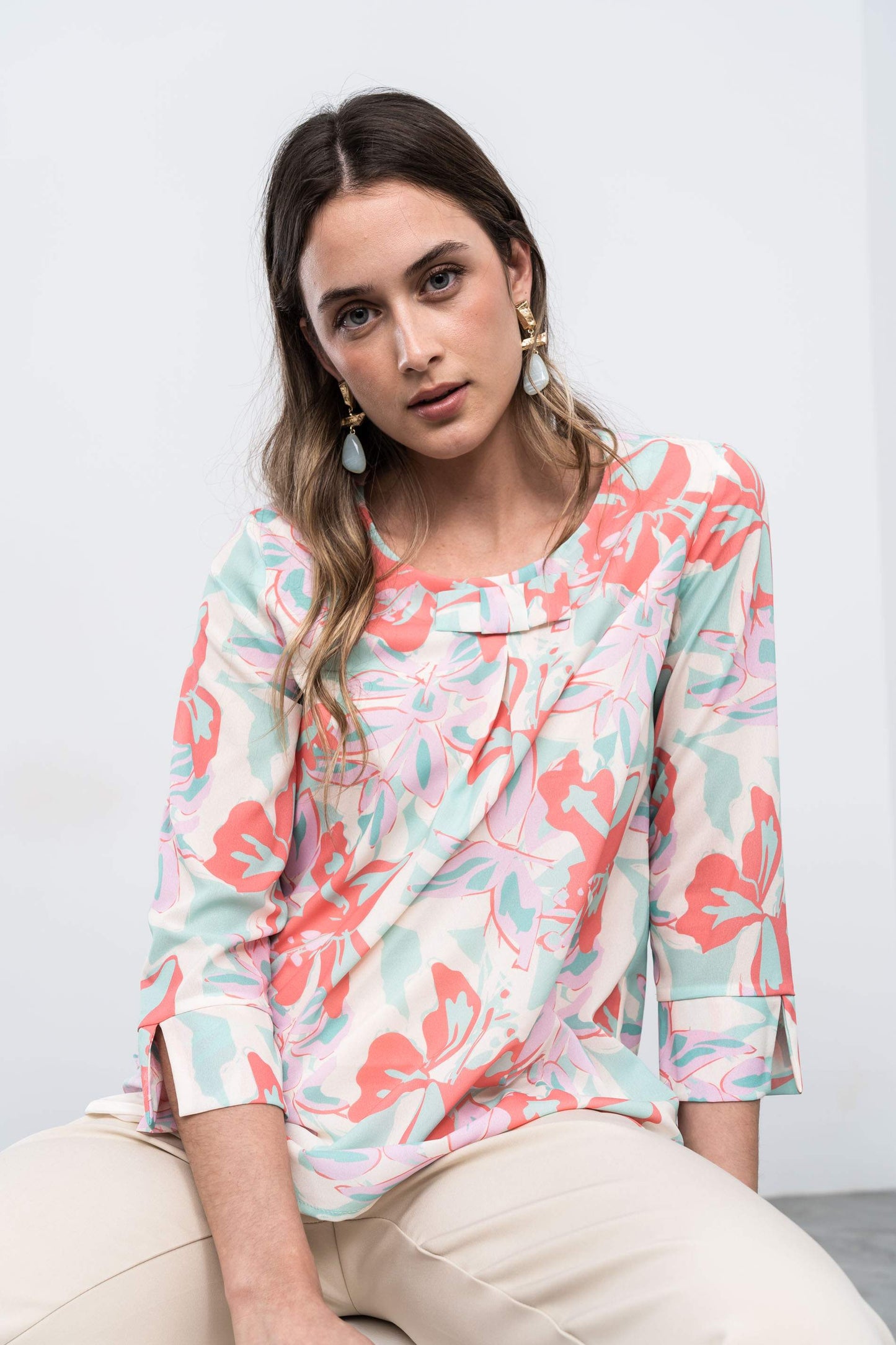 BLUSA FLOR ACUARELA - Imagen 2