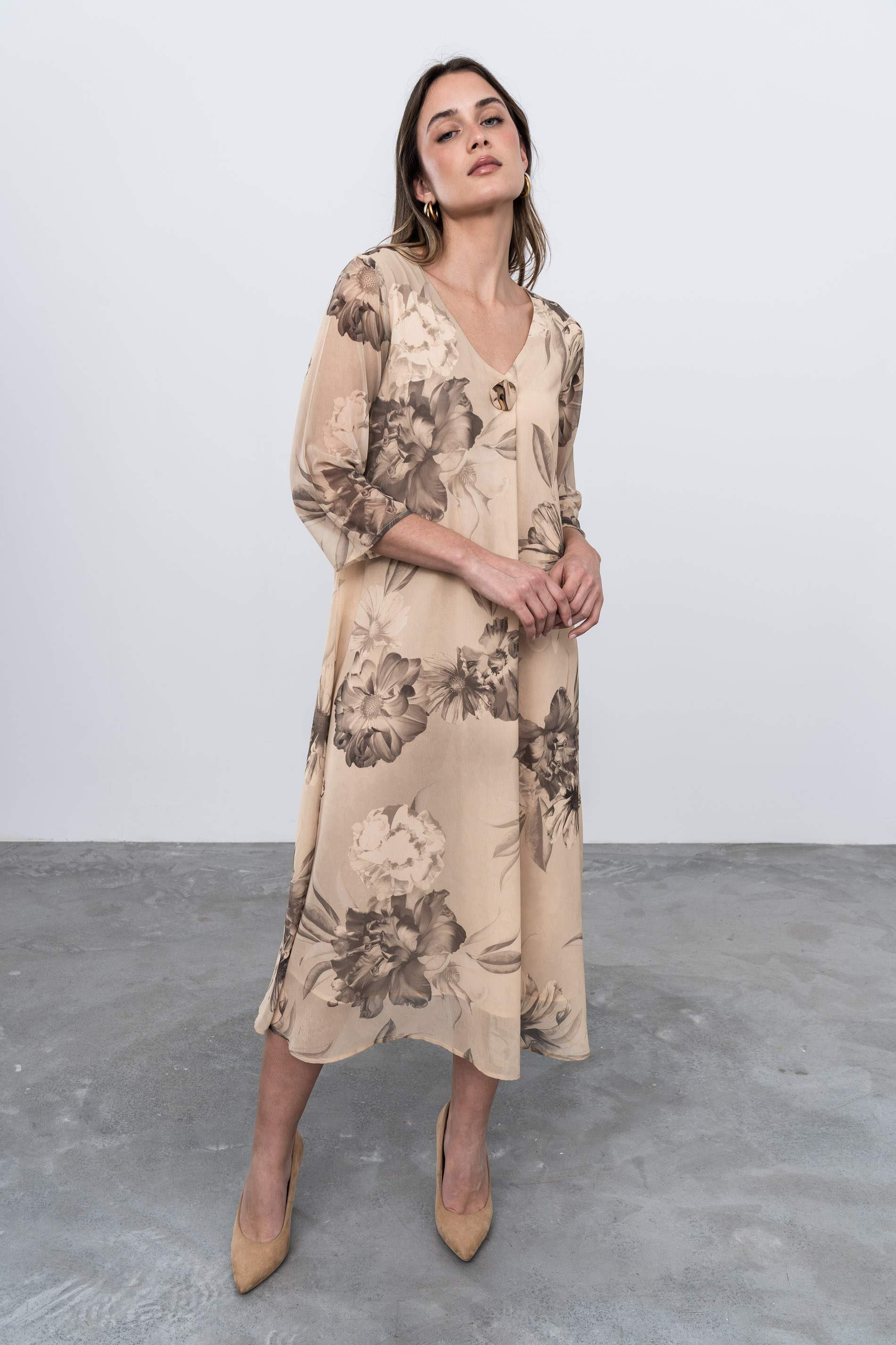 VESTIDO FUELLE FLORAL - Imagen 10