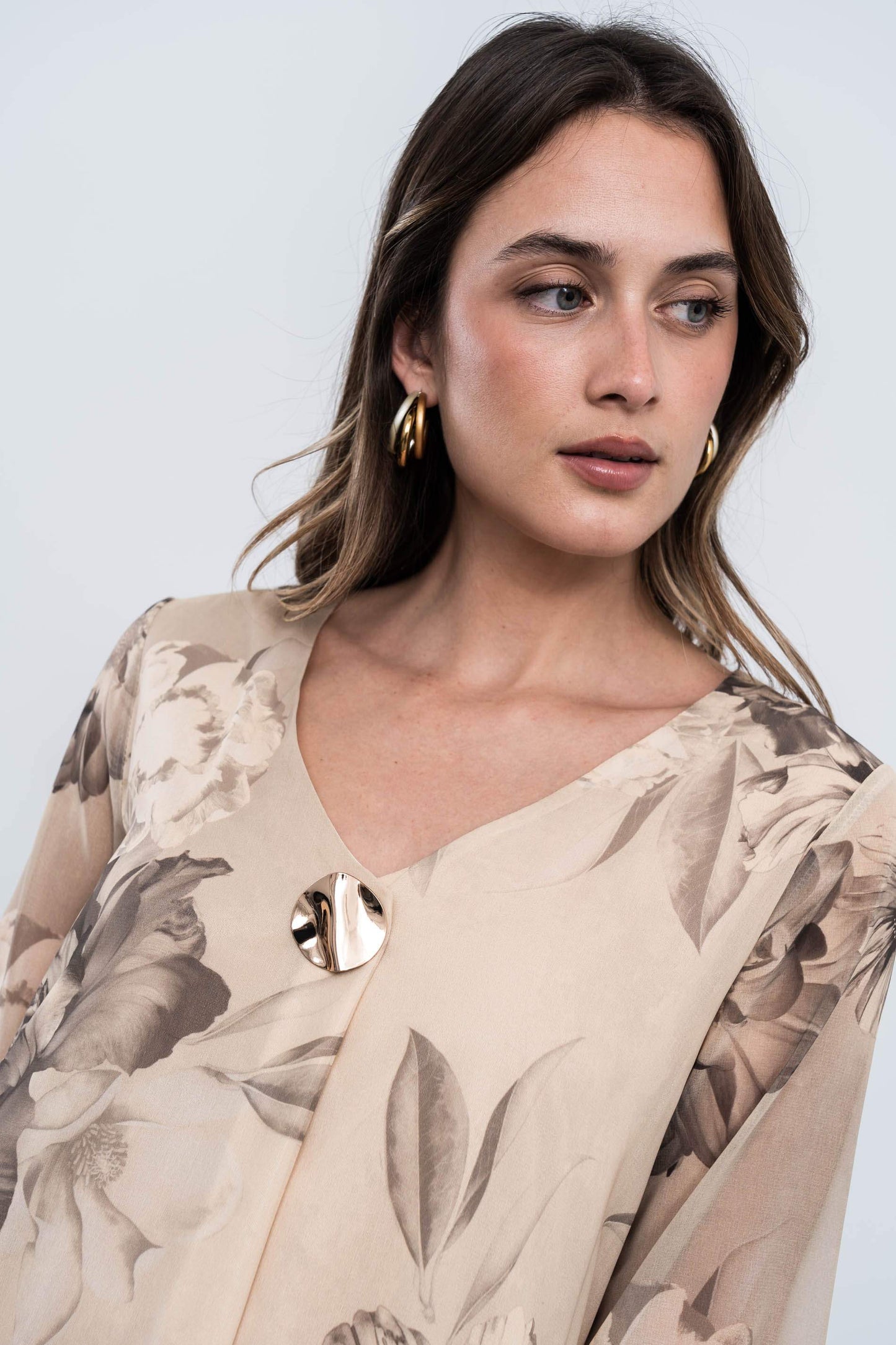 VESTIDO FUELLE FLORAL - Imagen 2