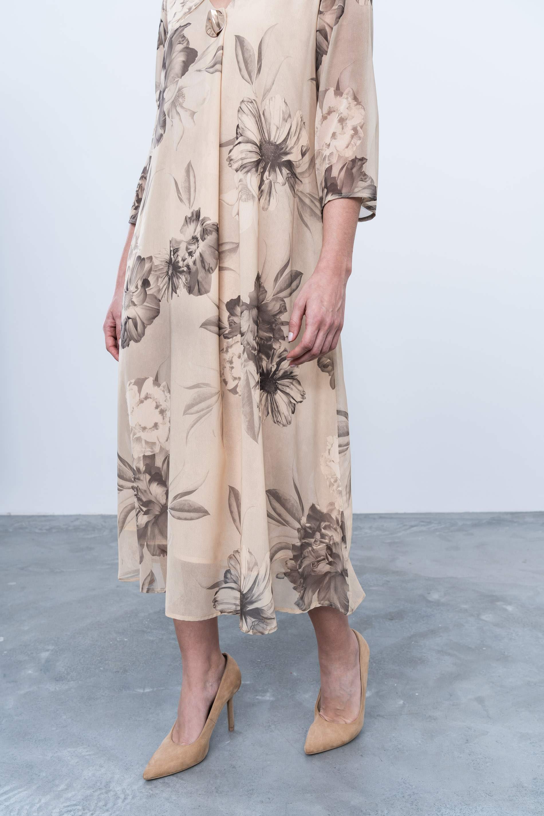 VESTIDO FUELLE FLORAL - Imagen 3