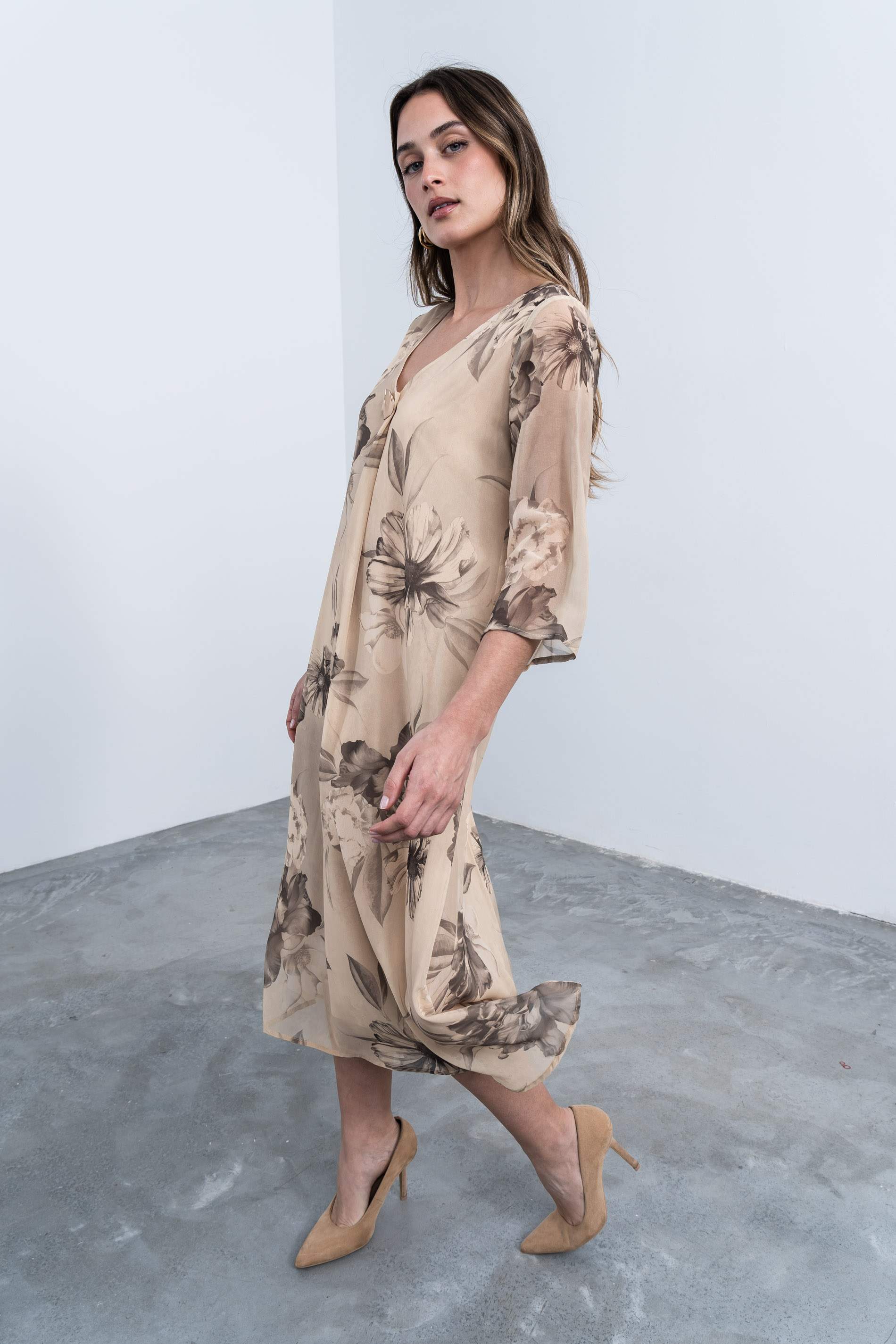 VESTIDO FUELLE FLORAL - Imagen 7