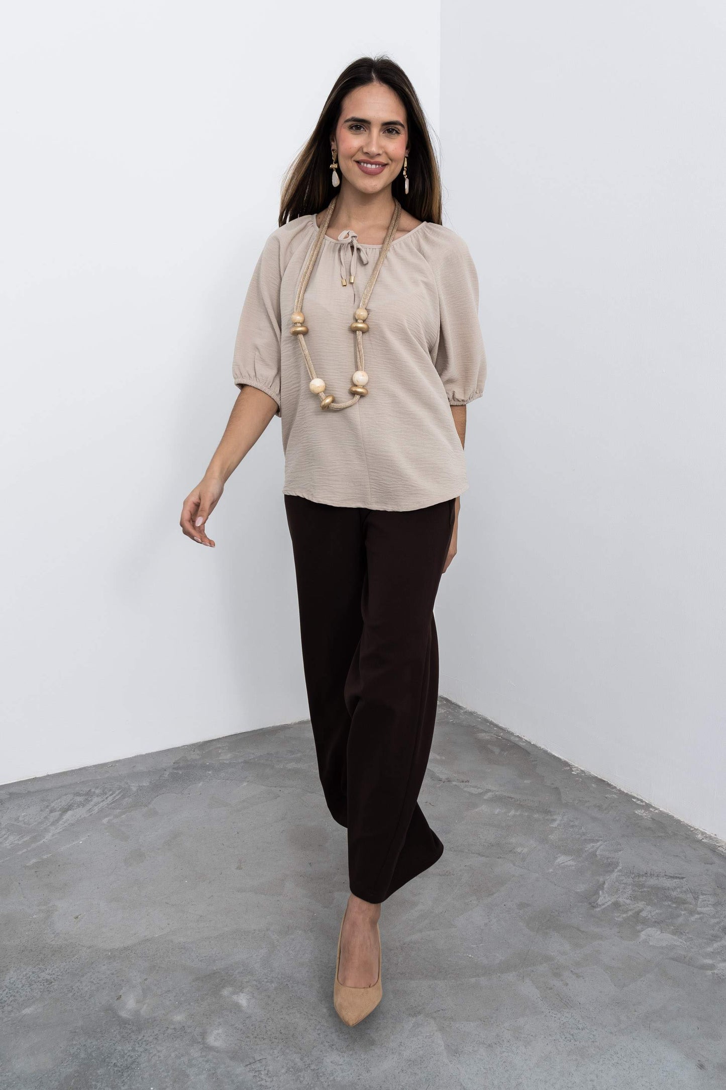 PANTALON ANCHO CHOCOLATE