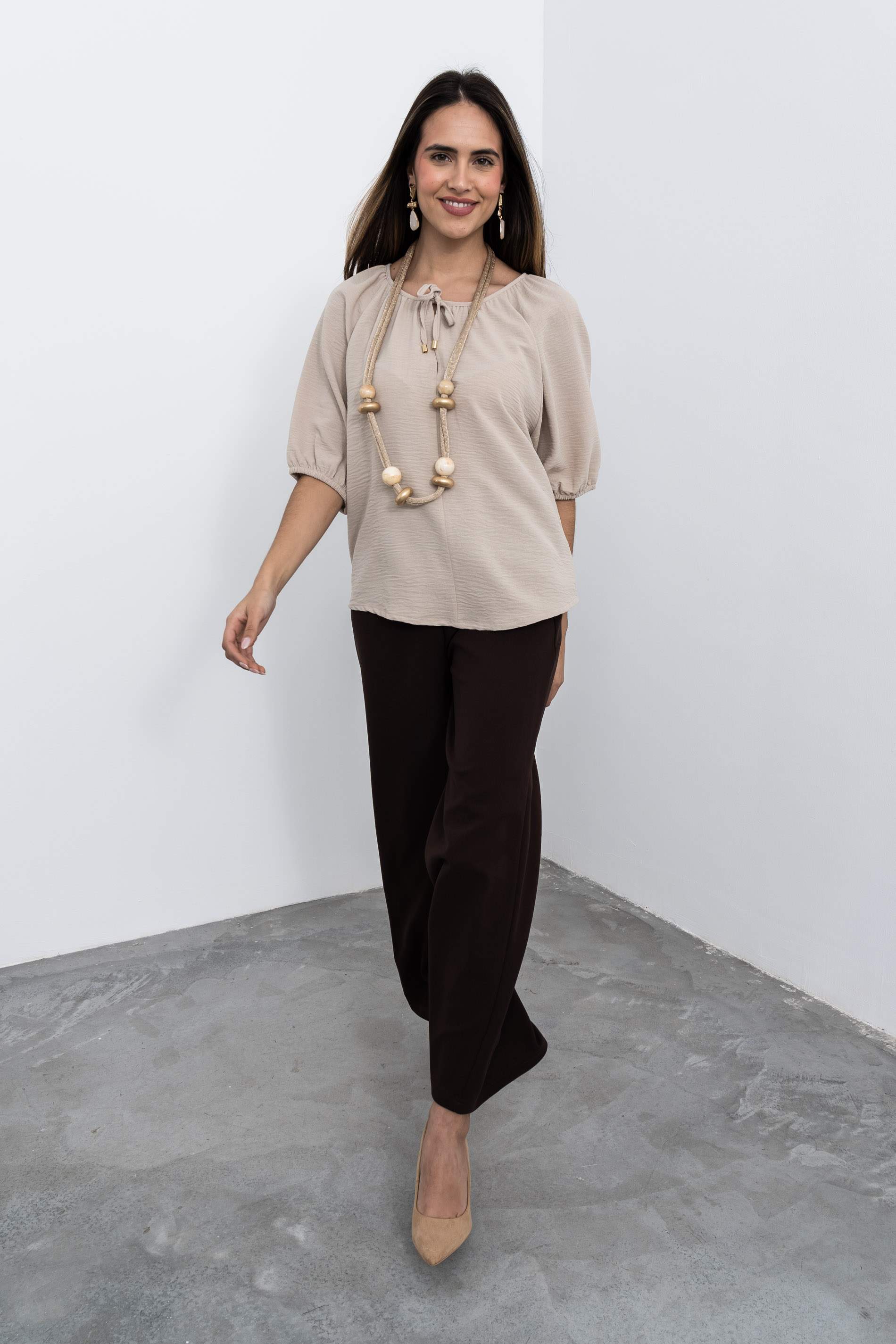 PANTALON ANCHO CHOCOLATE
