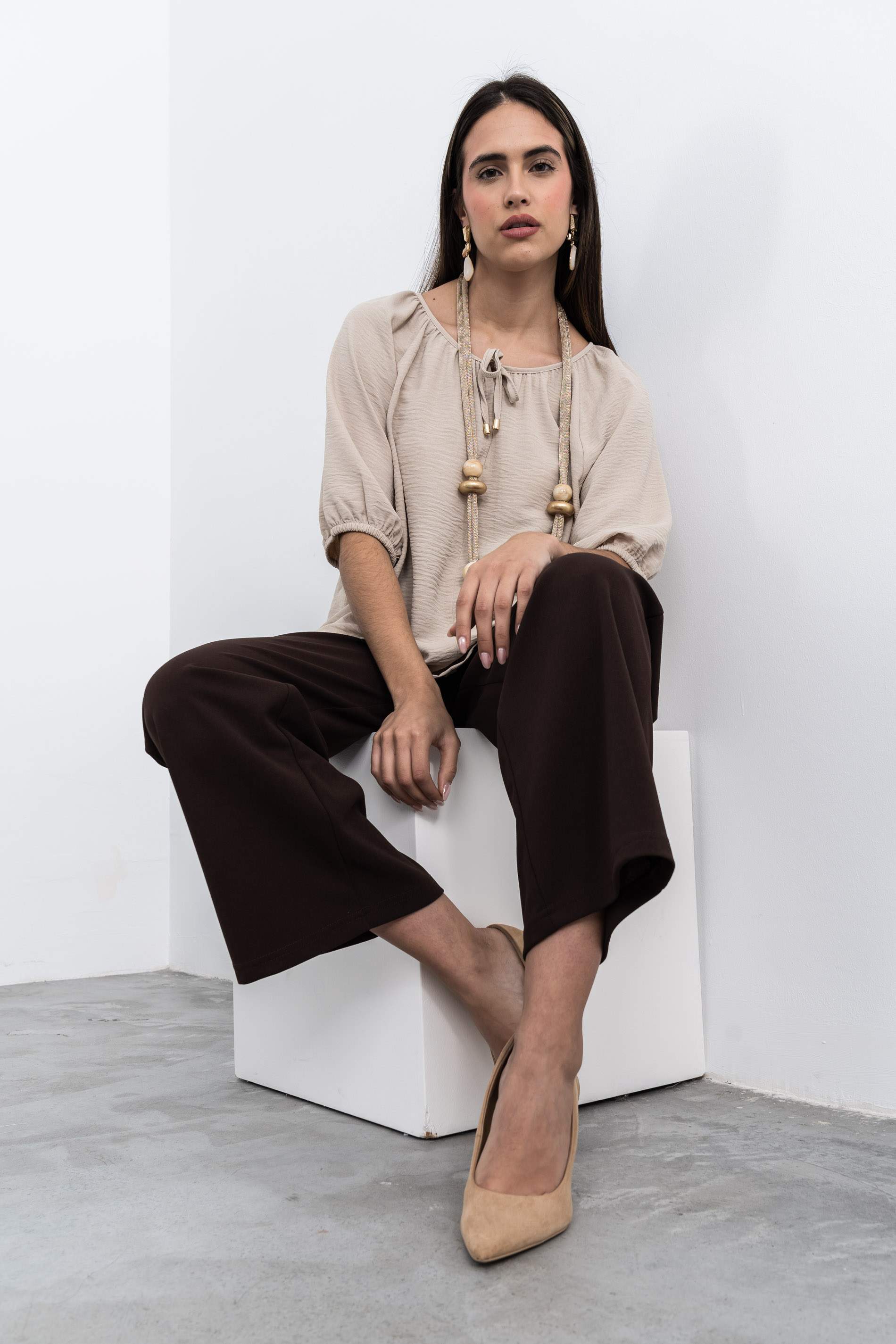 PANTALON ANCHO CHOCOLATE - Imagen 7