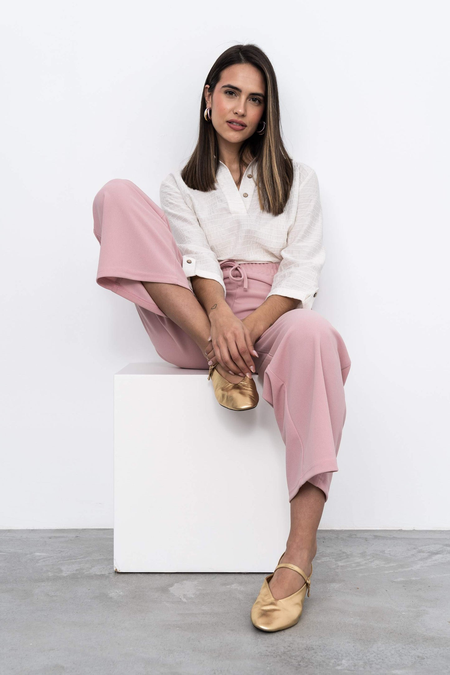 PANTALON ANCHO ROSA