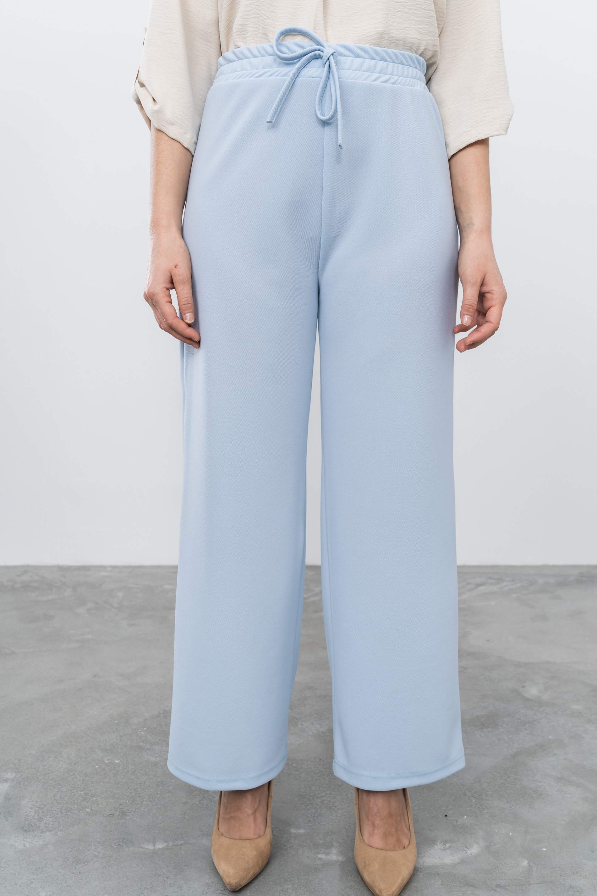 PANTALON ANCHO CELESTE - Imagen 3
