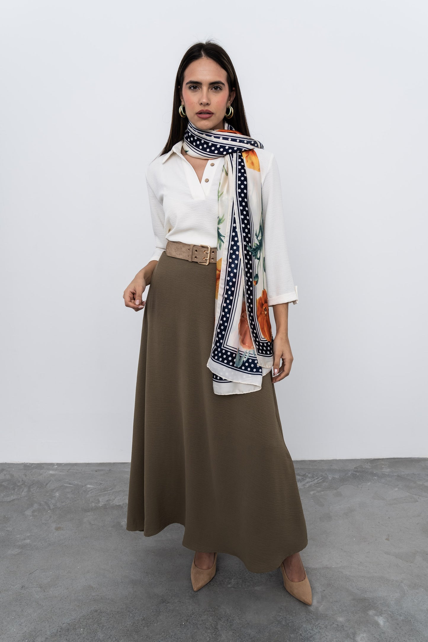 BLUSA CAMISERA BOTONES MARFIL - Imagen 4