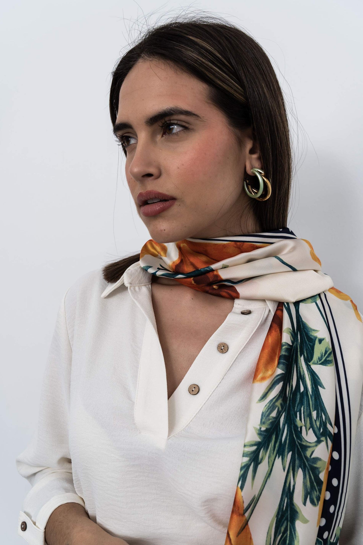 BLUSA CAMISERA BOTONES MARFIL - Imagen 6