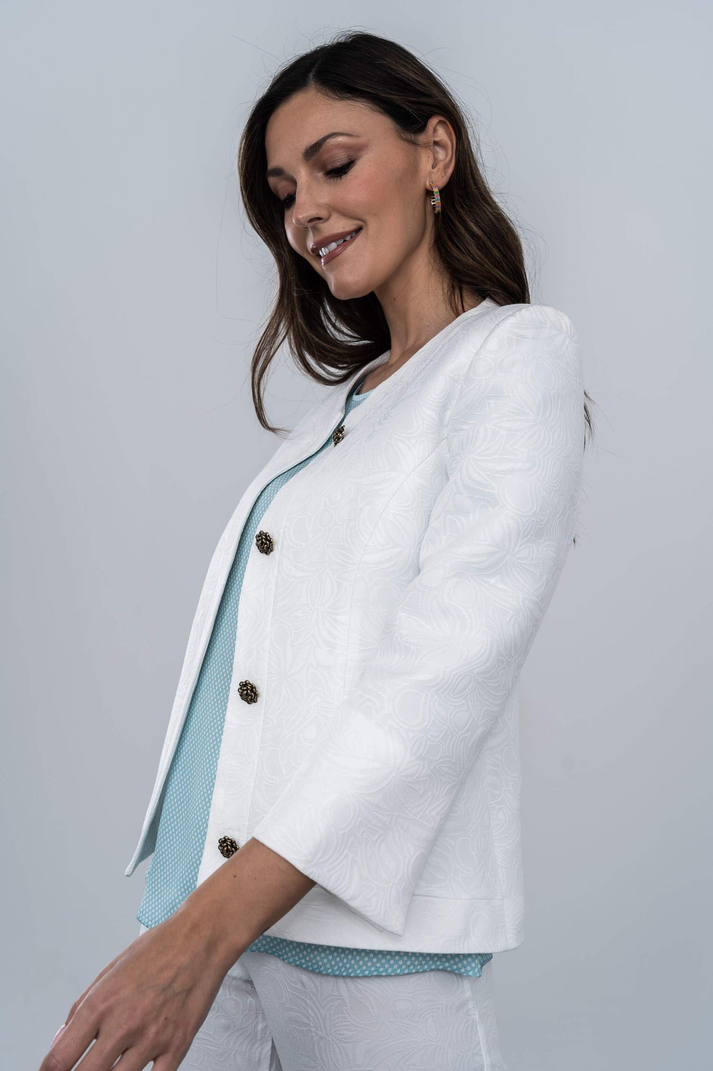 CHAQUETA JACQUARD BOTONES - Imagen 2