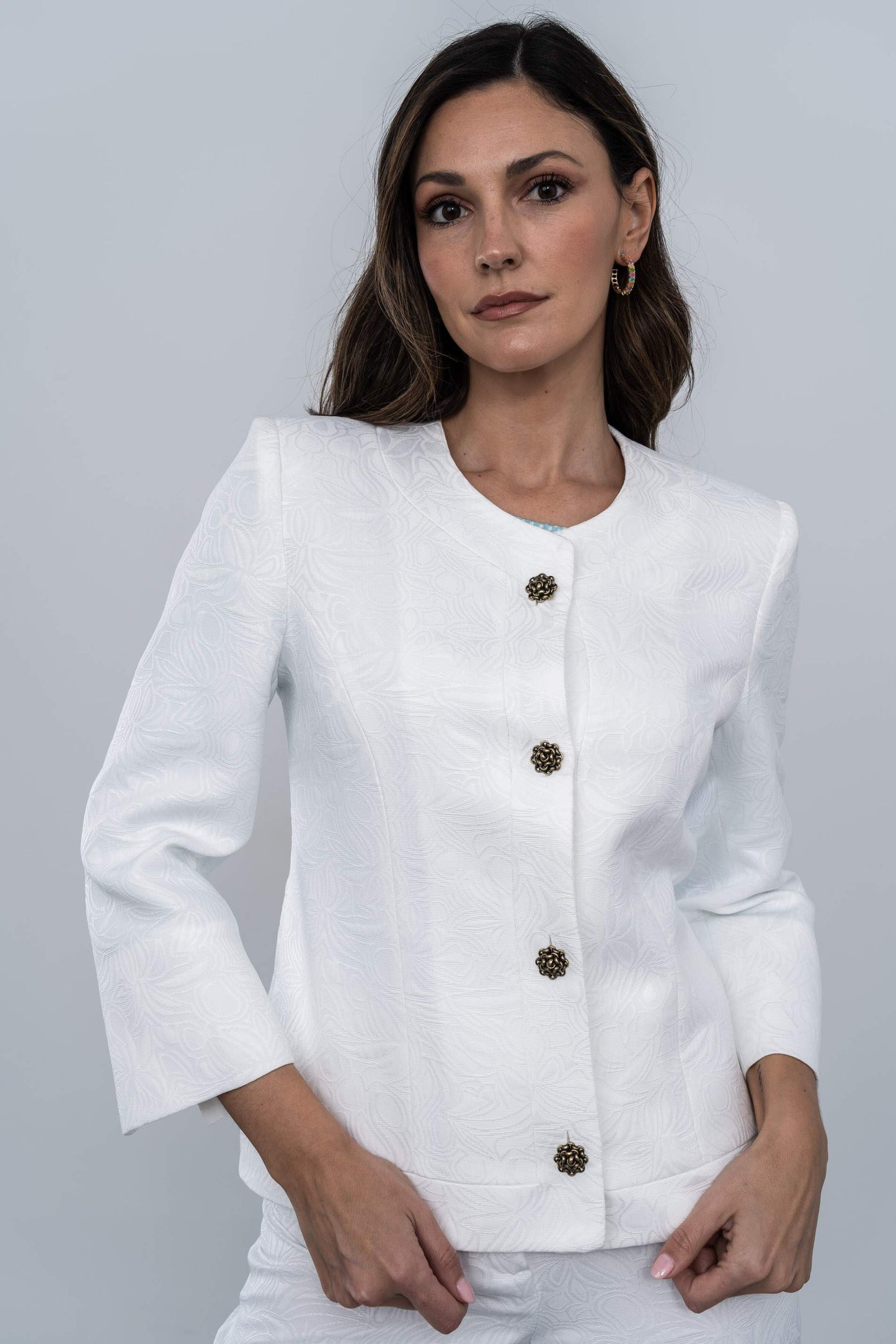 CHAQUETA JACQUARD BOTONES - Imagen 3