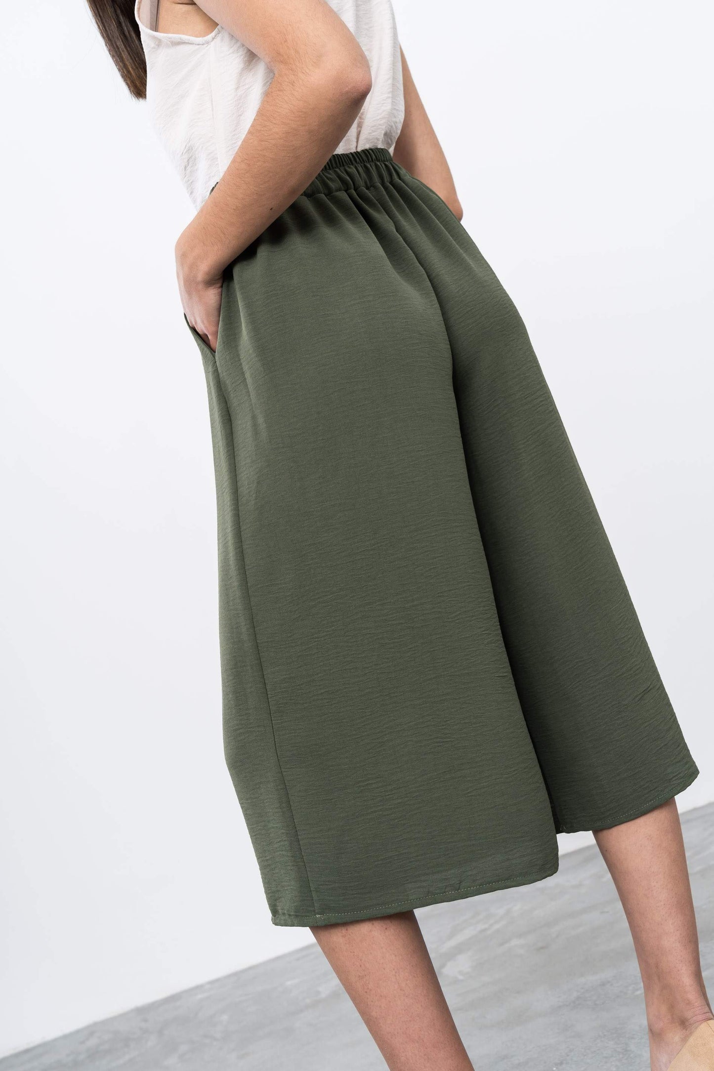 FALDA PANTALON TABLAS KAKI - Imagen 4