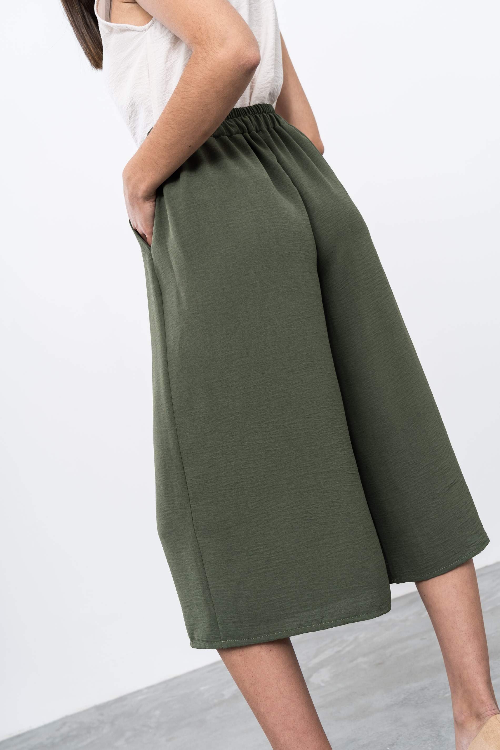 FALDA PANTALON TABLAS KAKI - Imagen 4